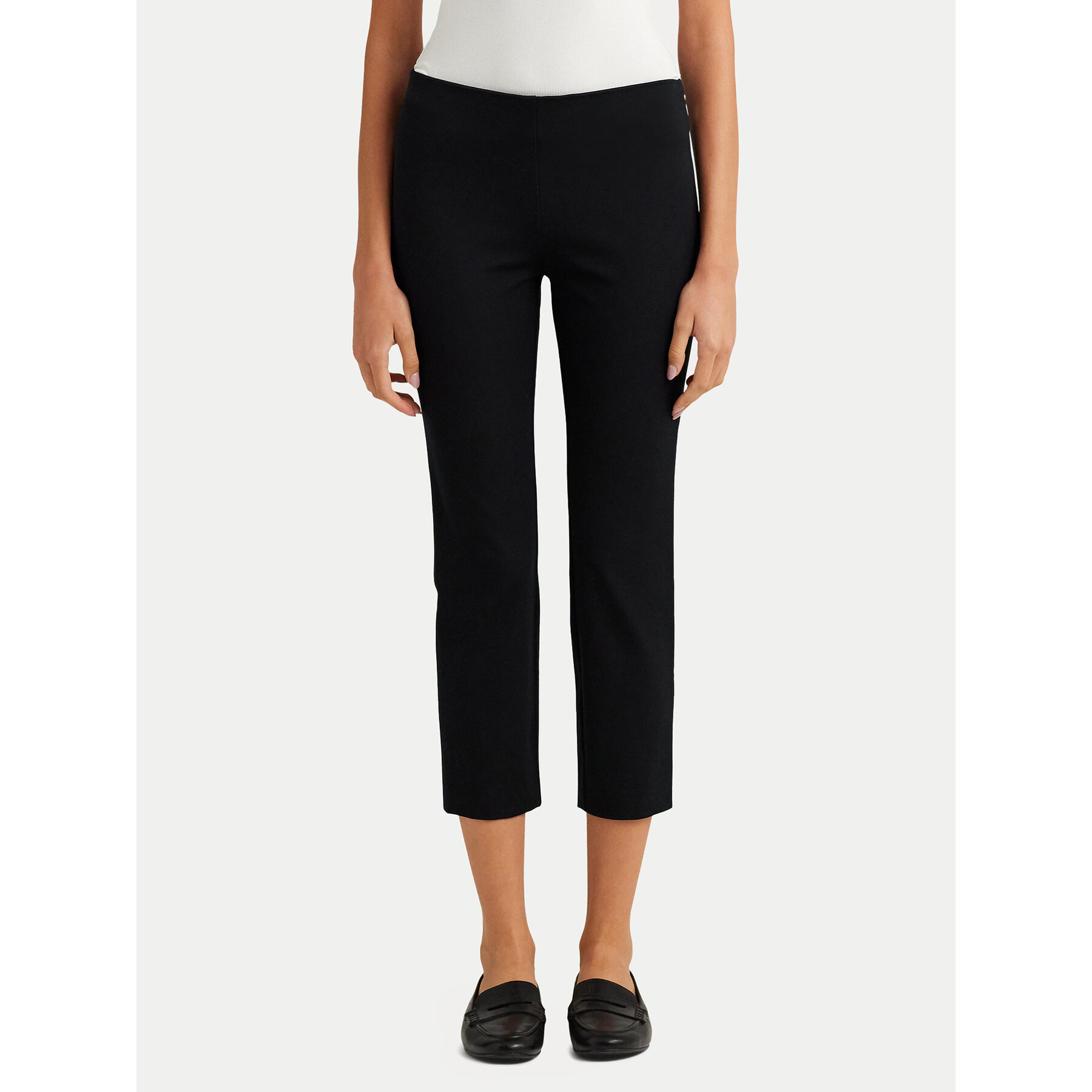 LAUREN RALPH LAUREN Spodnie materiałowe Skinny Fit Streç Pantolon 200687713003 Czarny Regular Fit