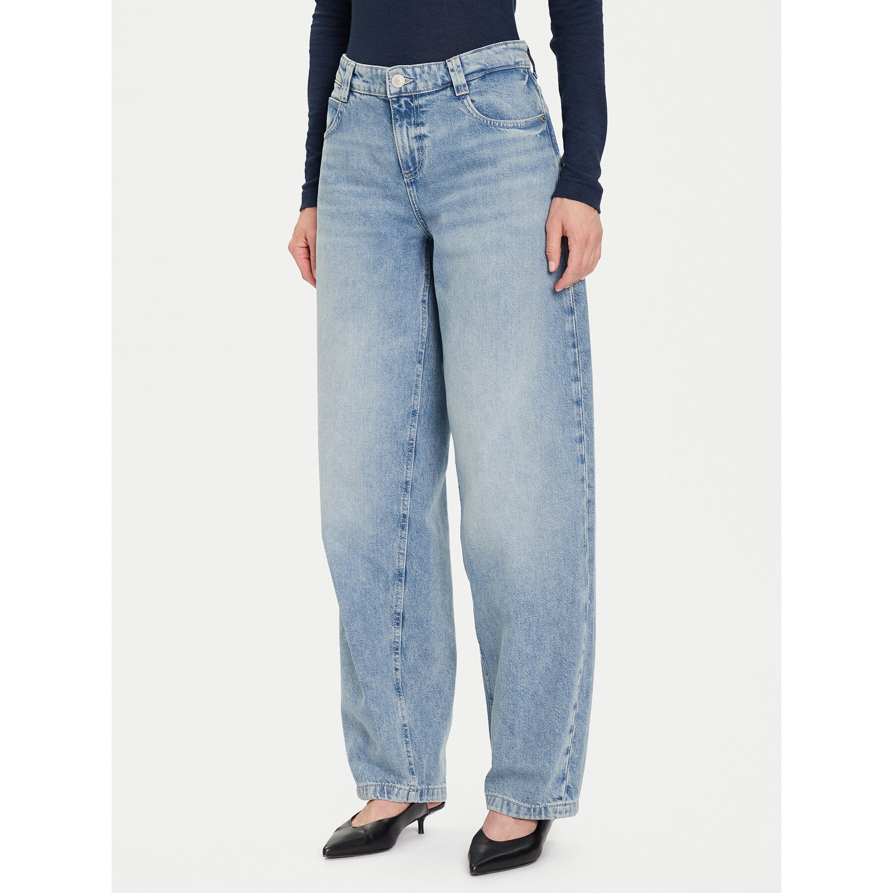 Guess Jeansy W5BA2L D0742 Niebieski Baggy Fit