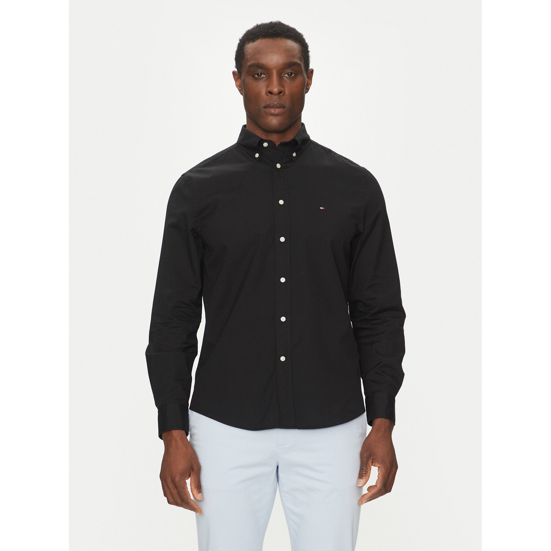 Tommy Hilfiger Koszula Core Flex MW0MW39988 Czarny Regular Fit