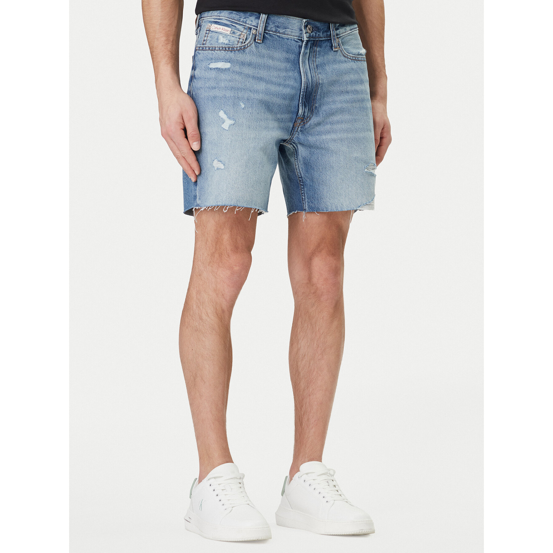 Calvin Klein Jeans Szorty jeansowe LV04RF790G Niebieski Slim Fit