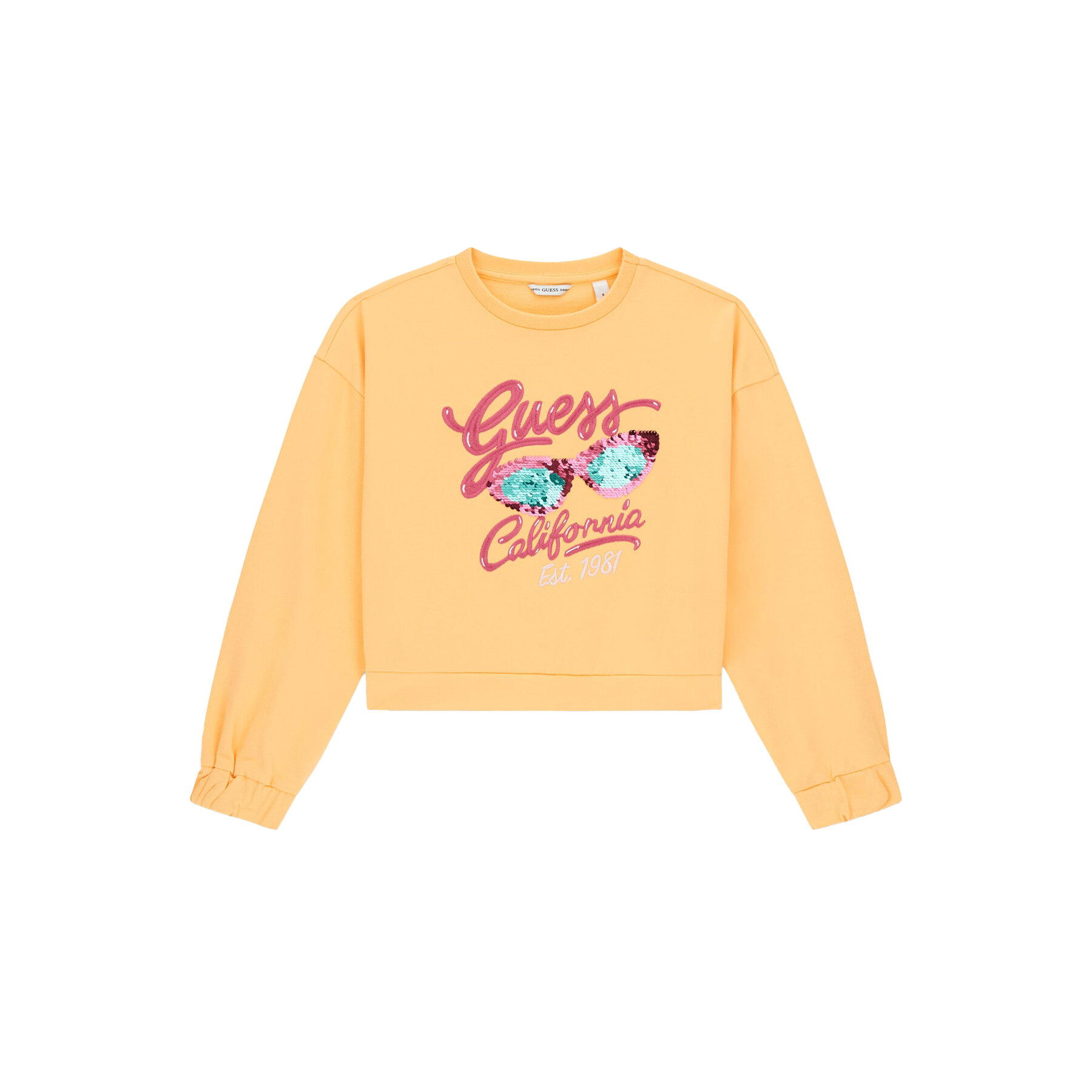 Guess Bluza J6GQ00 KA6R4 Żółty Relaxed Fit