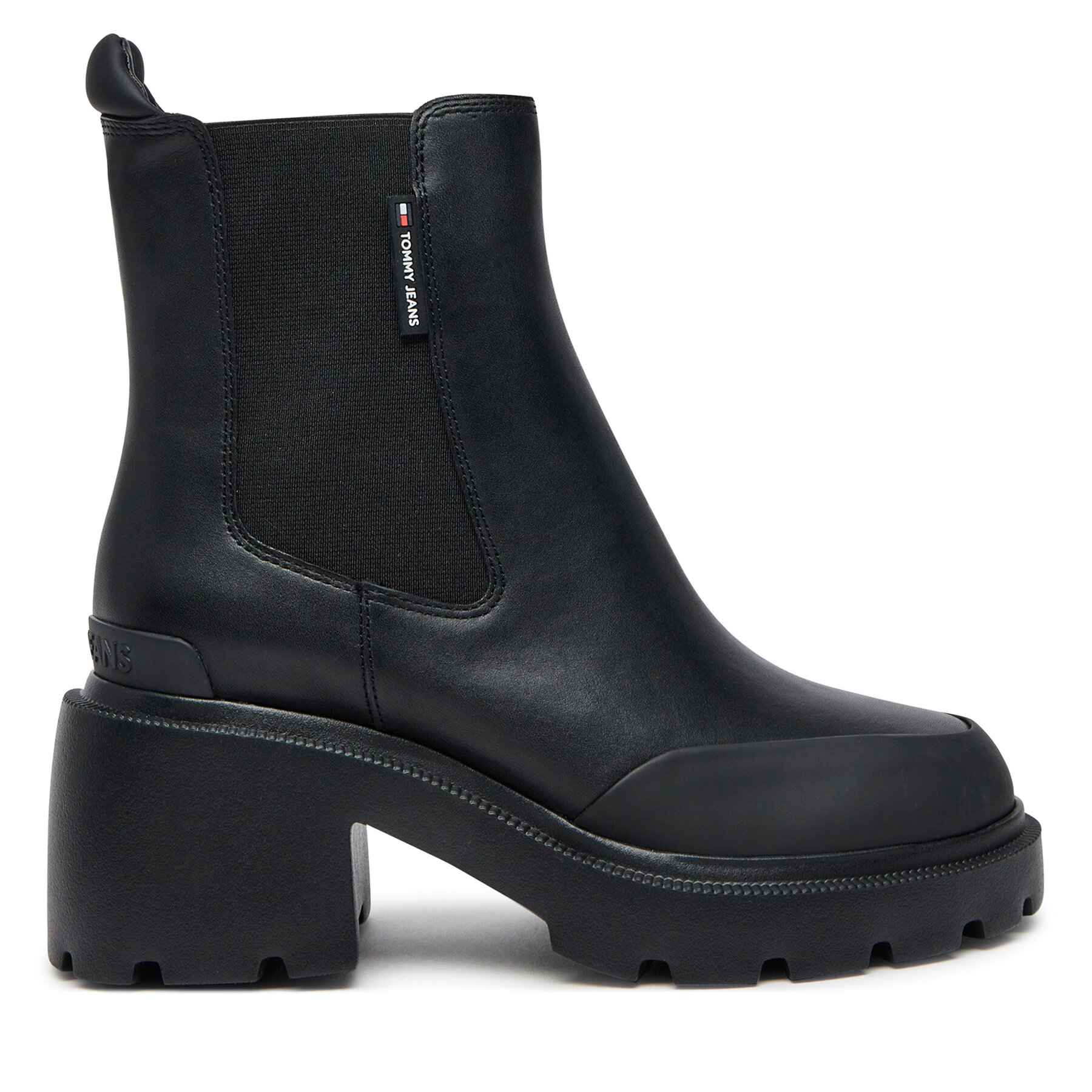 Tommy Jeans Botki Tjw Mid Heel Chelsea Boot EN0EN02681 Czarny