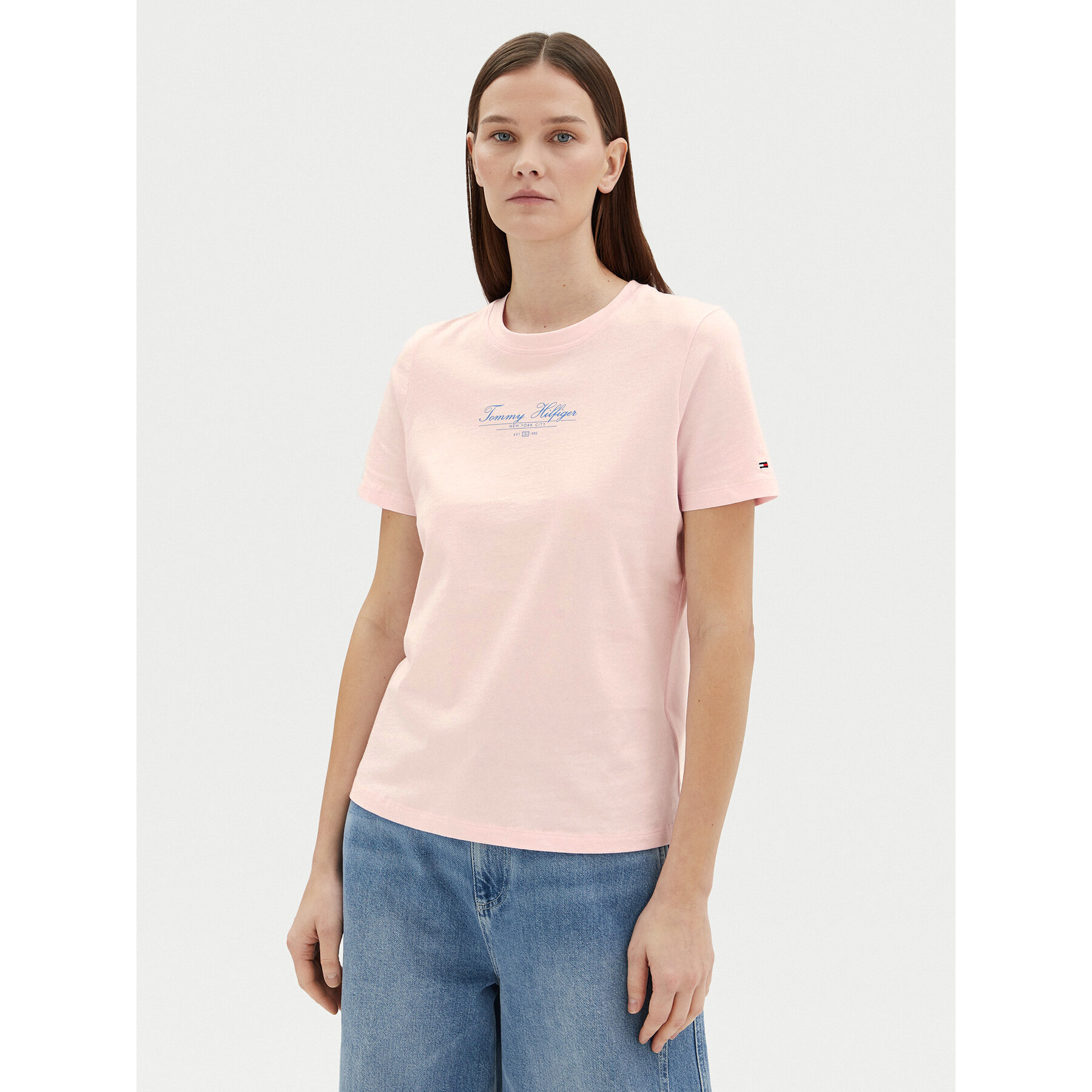 Tommy Hilfiger T-Shirt WW0WW45428 Różowy Regular Fit