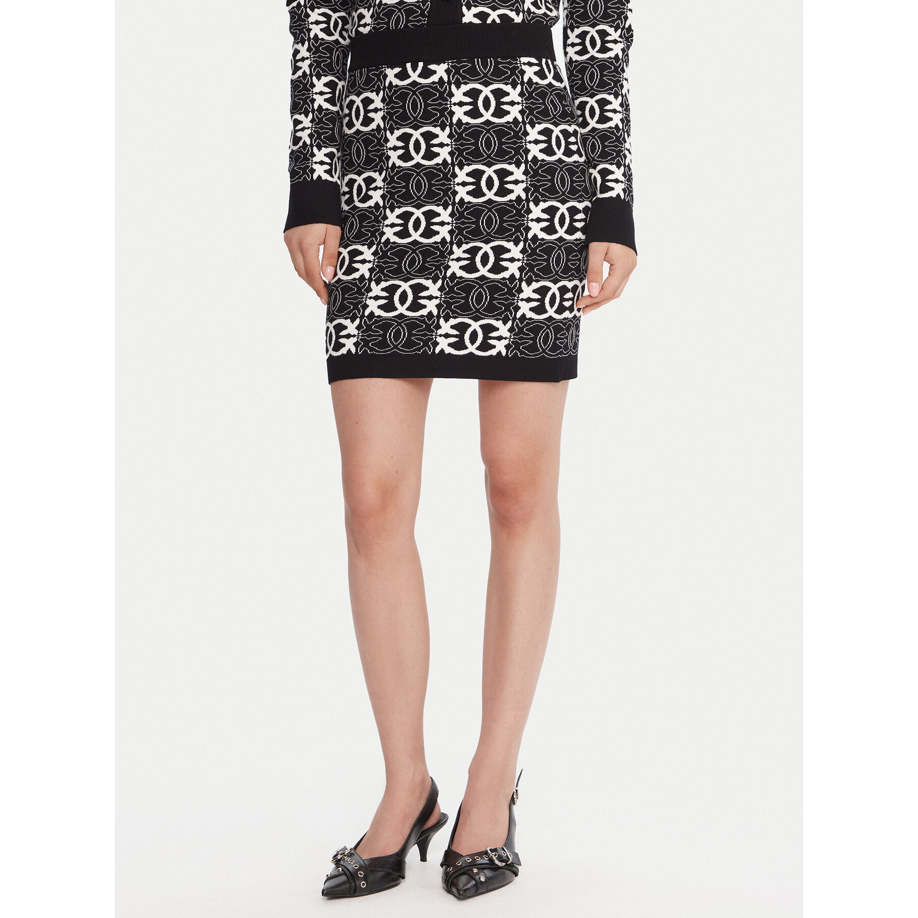 PINKO Spódnica mini Bang Bang 106040 A2YD Czarny Slim Fit