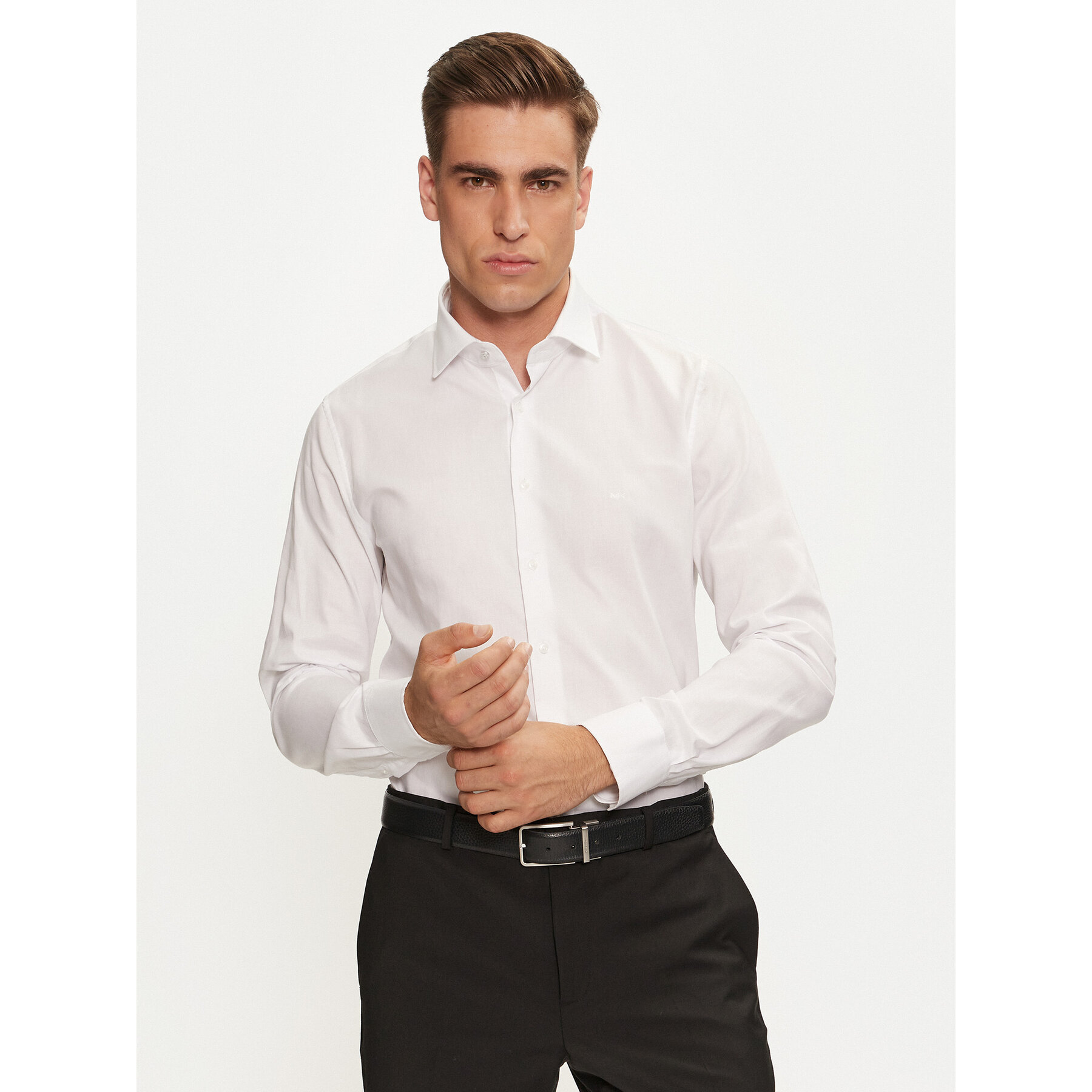 Michael Kors Koszula MK0DS01294 Biały Slim Fit