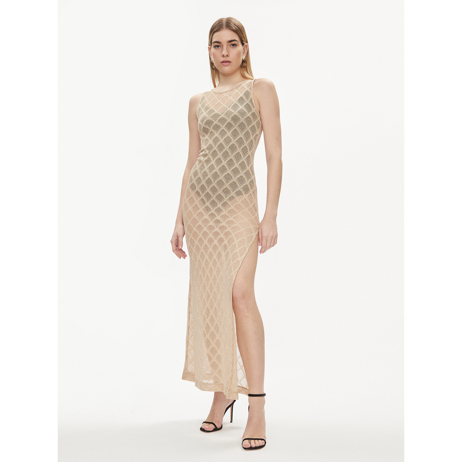 Liu Jo Sukienka letnia VA4002 J4666 Złoty Slim Fit