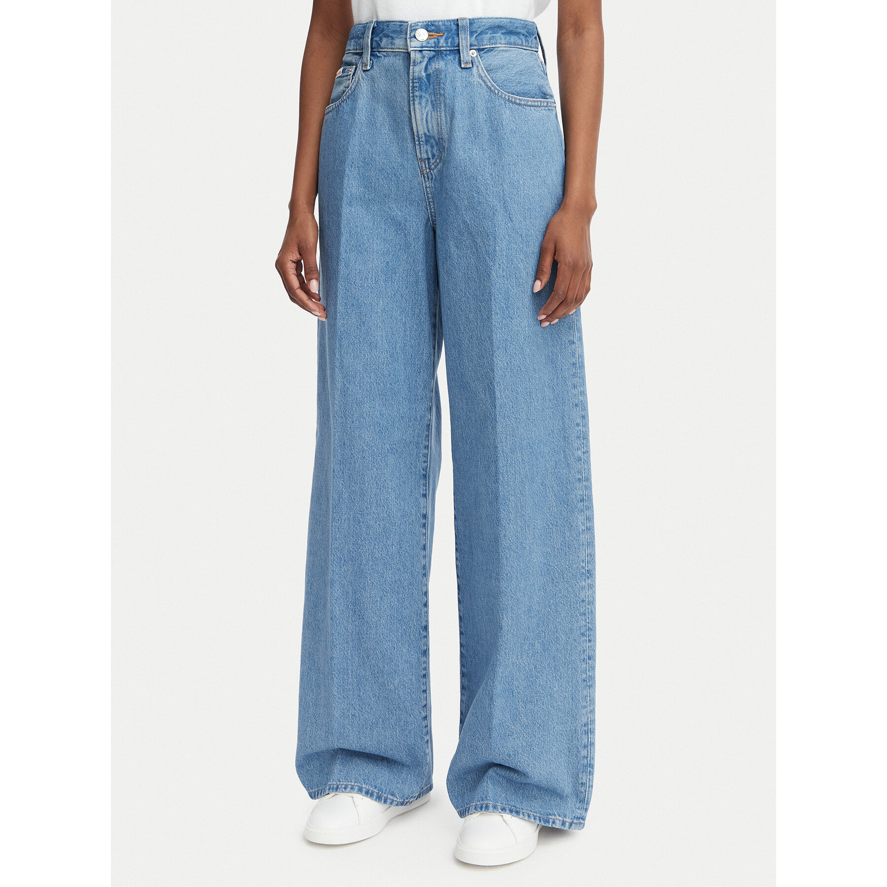 Calvin Klein Jeans Jeansy LV047G906G Niebieski Wide Leg