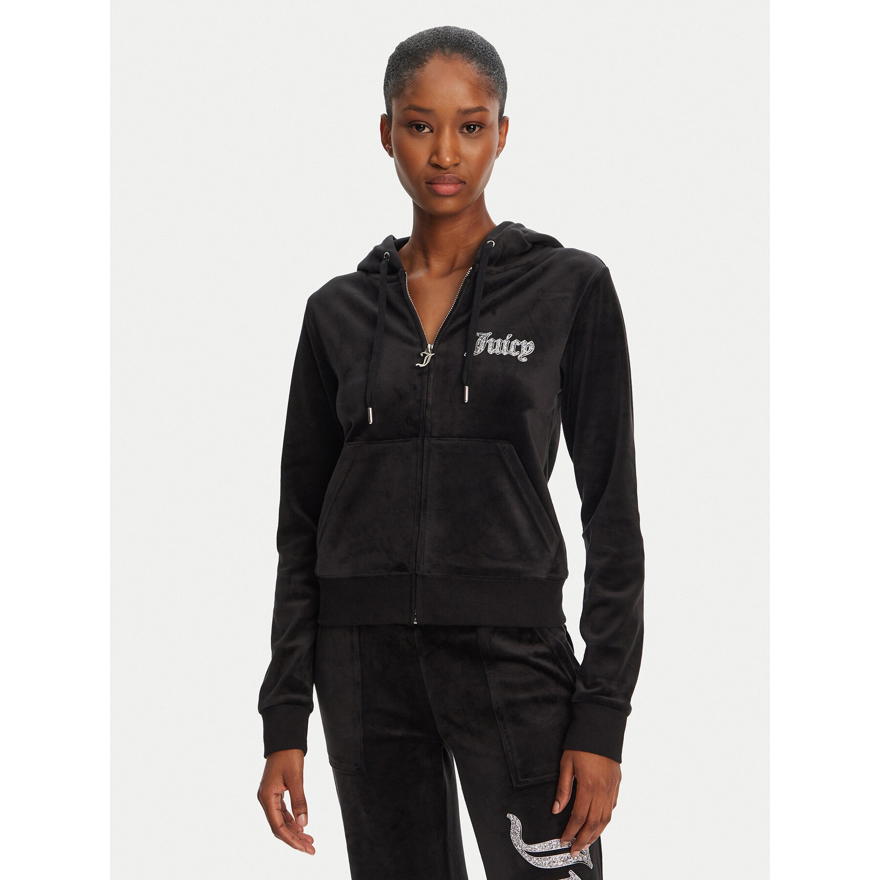 Juicy Couture Bluza Robertson JCBAS125805 Czarny Regular Fit