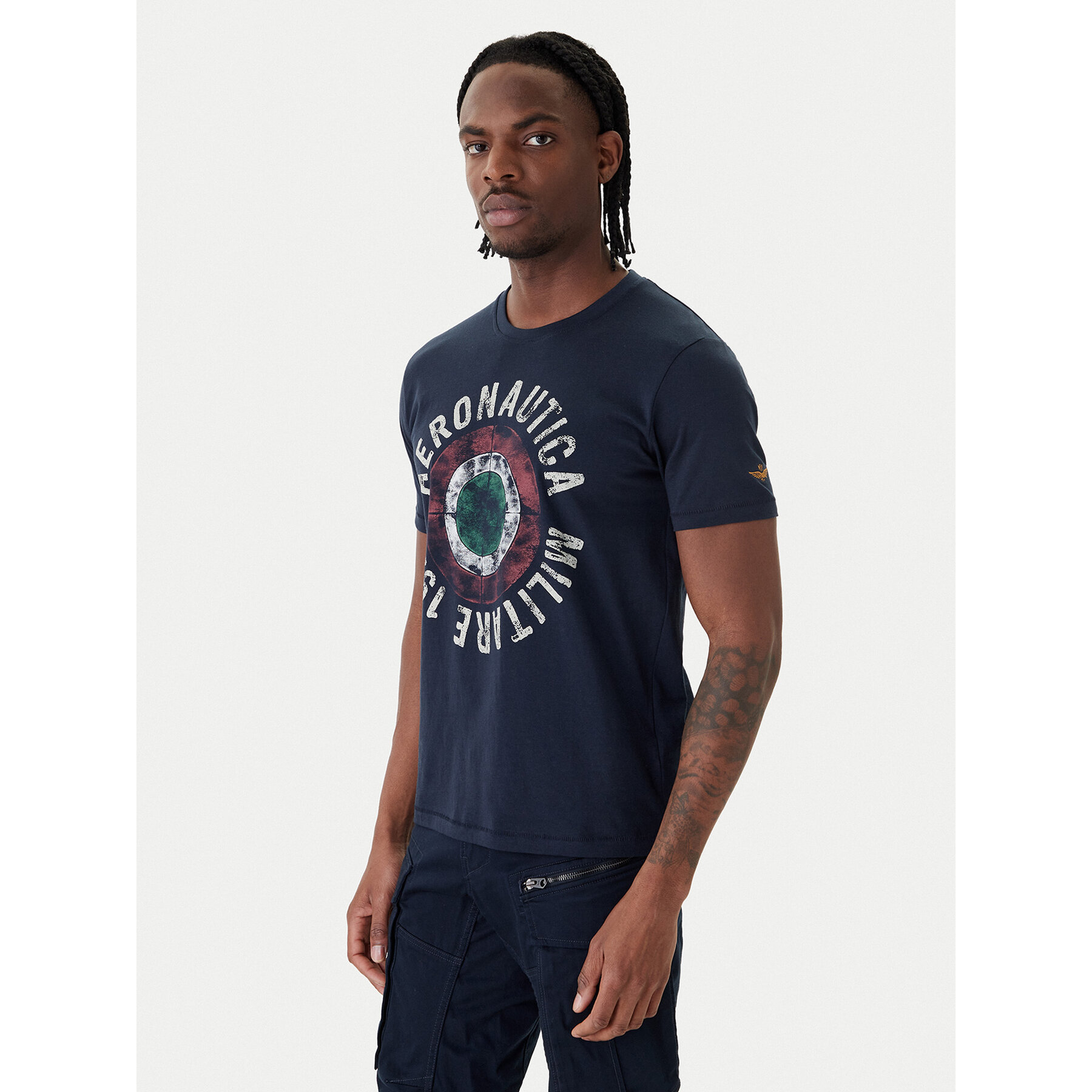 Aeronautica Militare T-Shirt 261TS2538UJ00727 Granatowy Regular Fit