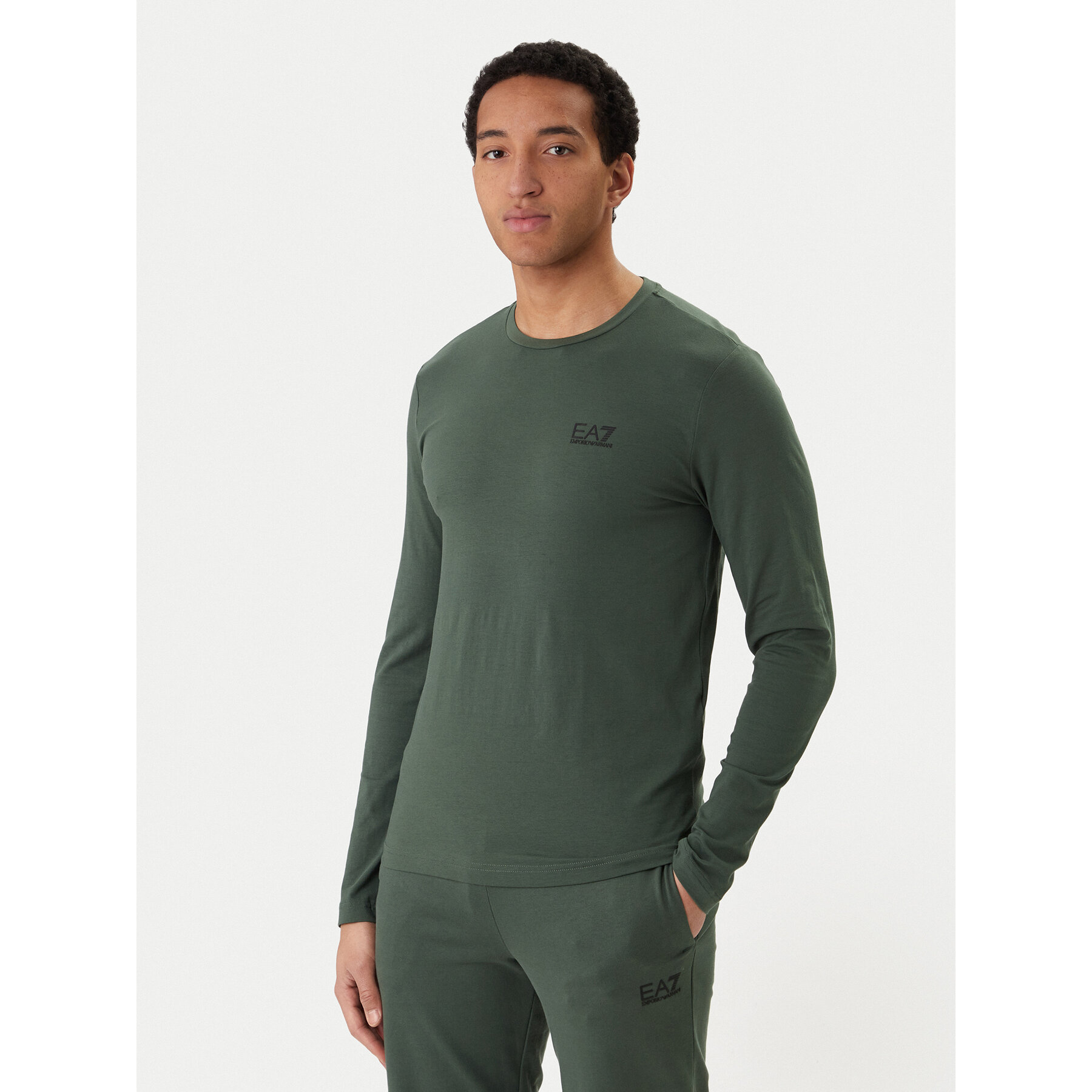EA7 Emporio Armani Longsleeve 8NPT28 PJVQZ U7260 Zielony Slim Fit