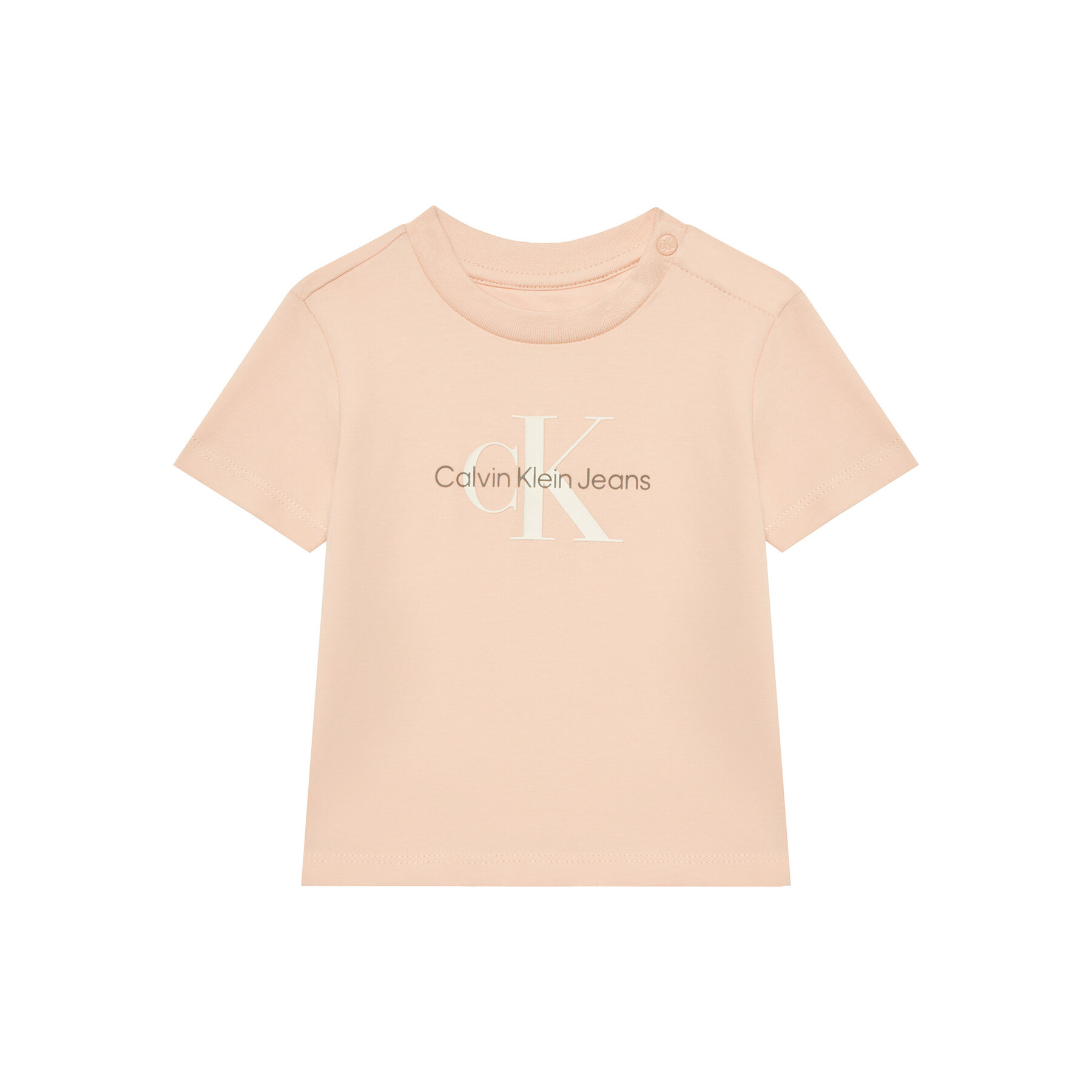 Calvin Klein Jeans T-Shirt Monogram IN0IN00001 Różowy Regular Fit