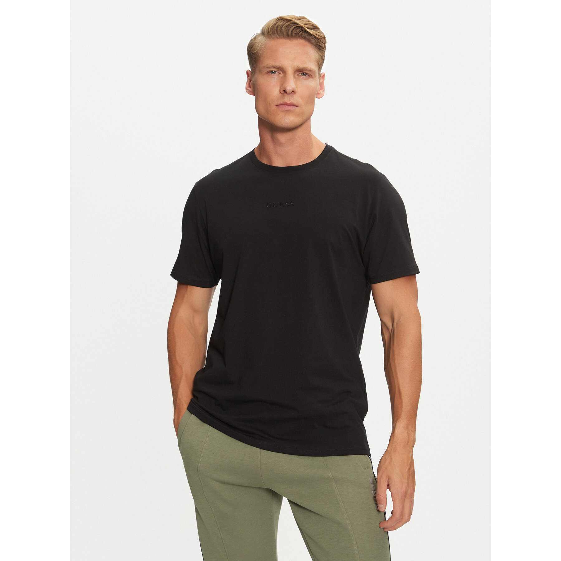 Guess T-Shirt M4GP39 K7HD0 Czarny Regular Fit