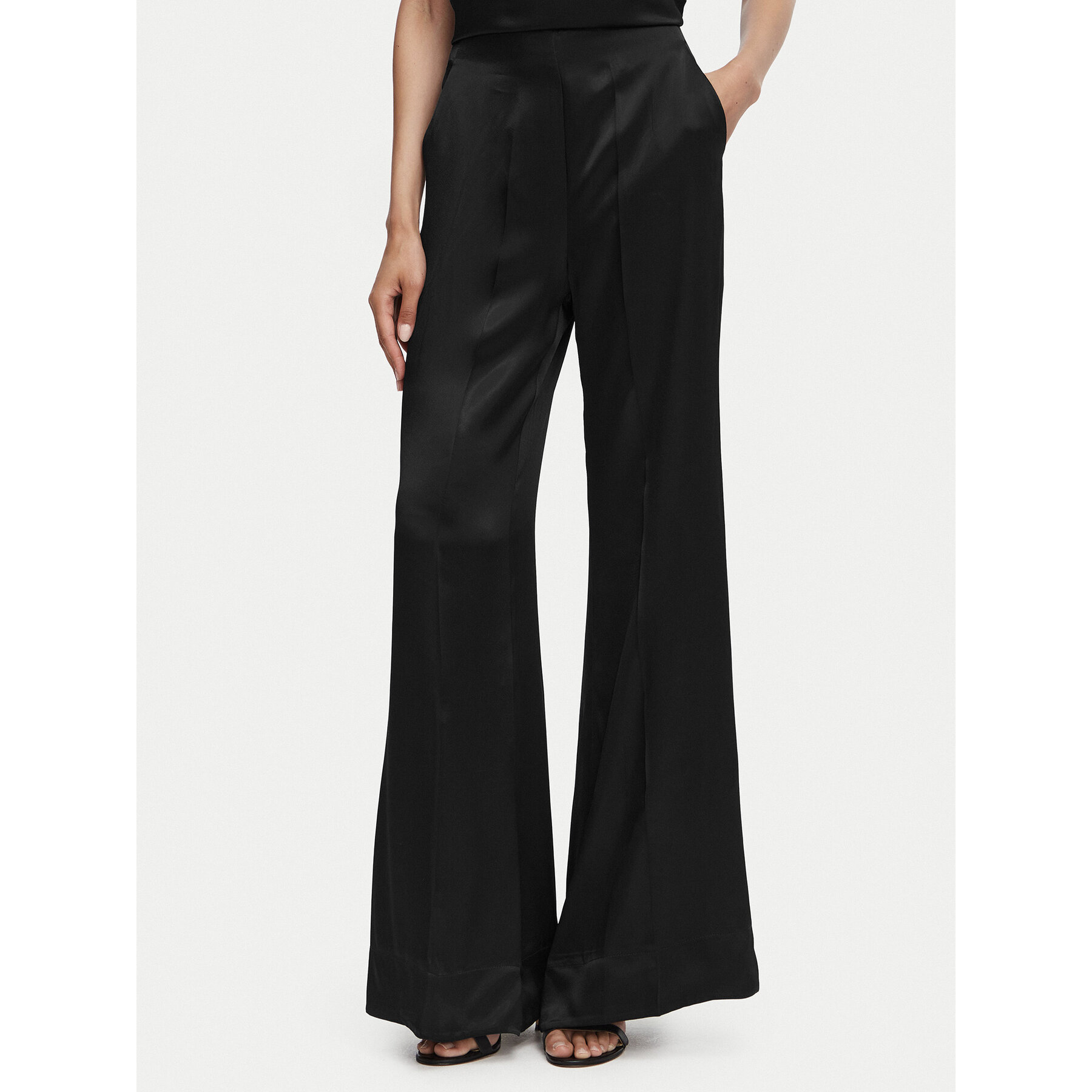ACCESS FASHION Spodnie palazzo 63-5082-875 Czarny Wide Leg