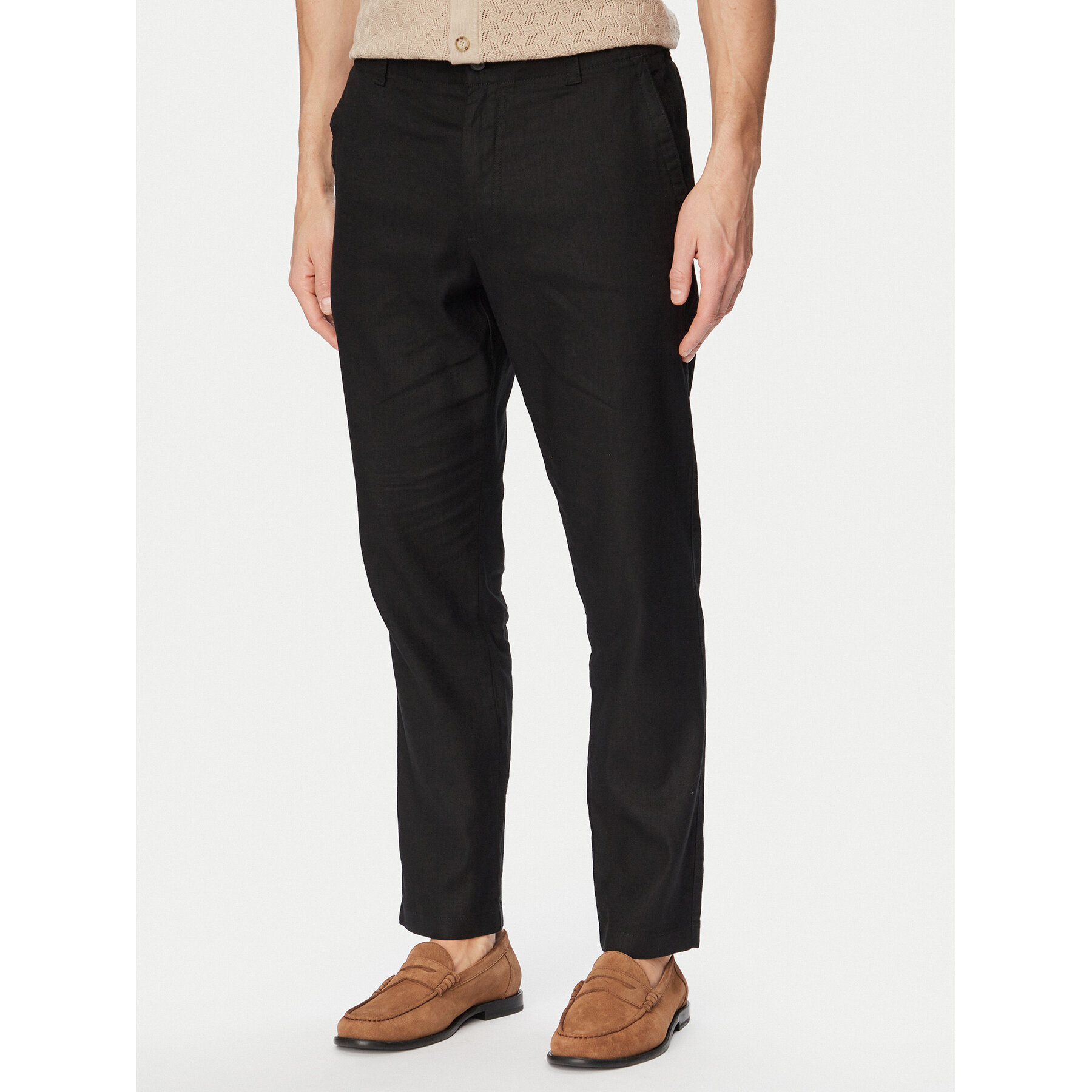 BOSS Chinosy Sanderson-L-3 50559595 Czarny Regular Fit