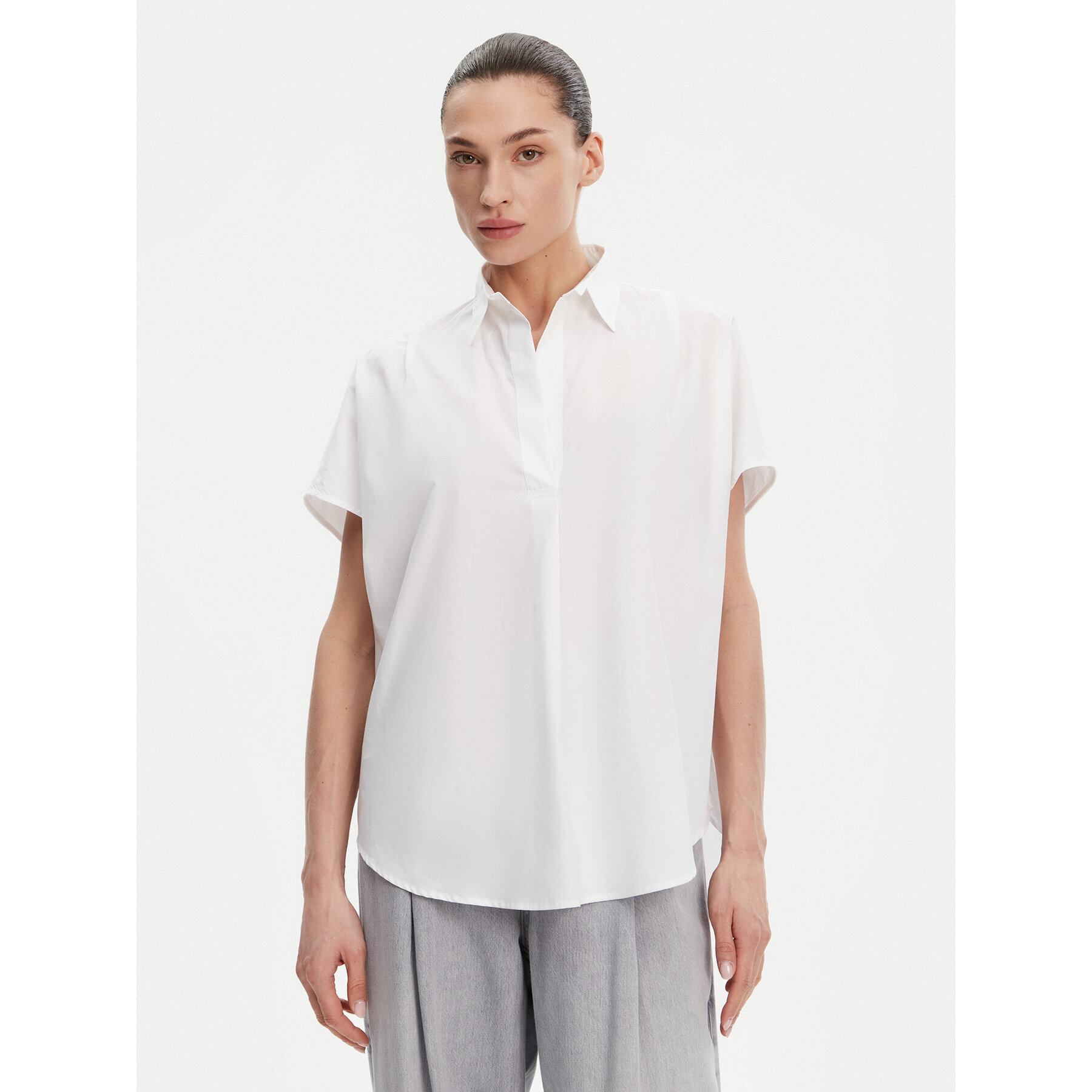 French Connection Koszula 72LZI Biały Relaxed Fit