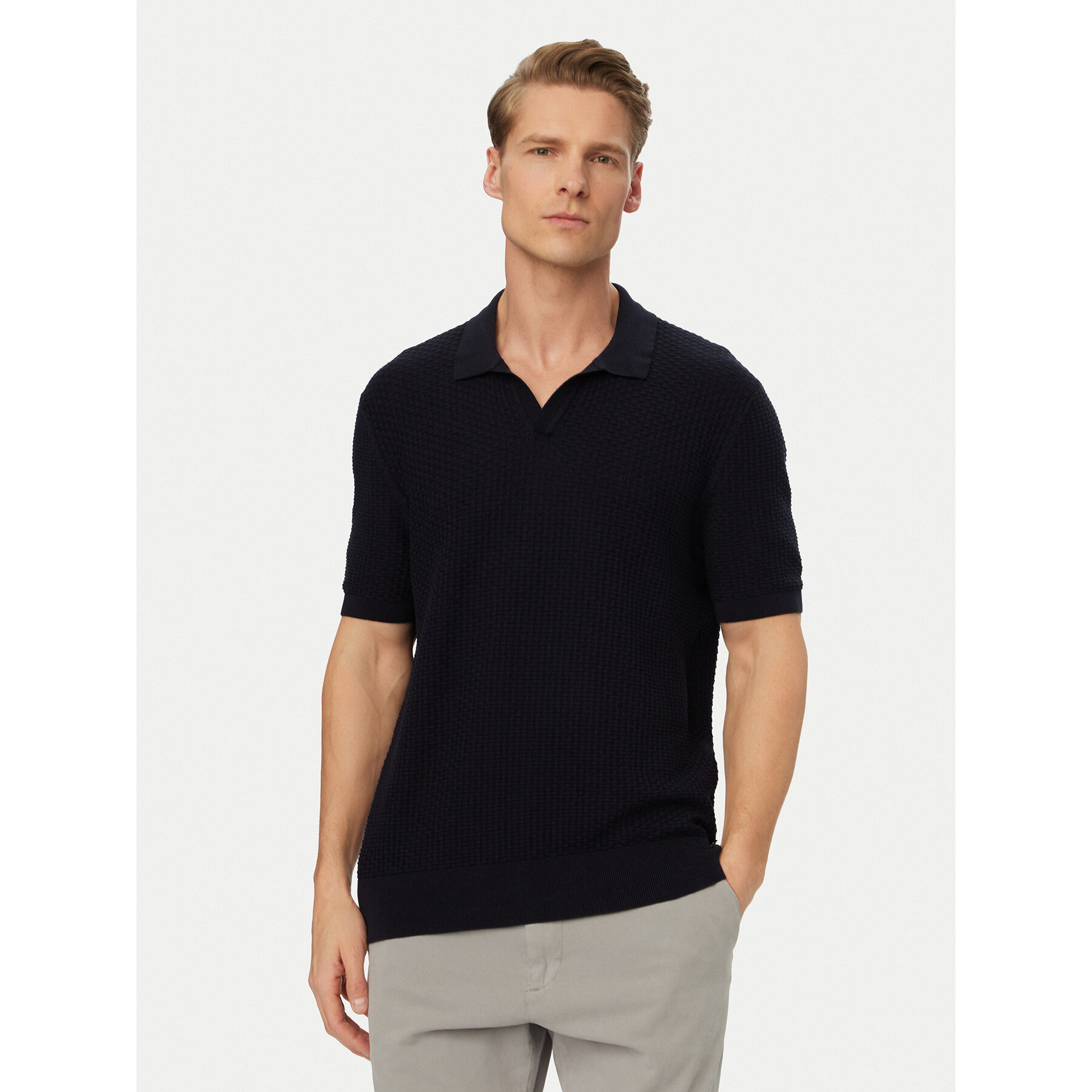 BOSS Polo H-Natalo 50561613 Granatowy Regular Fit