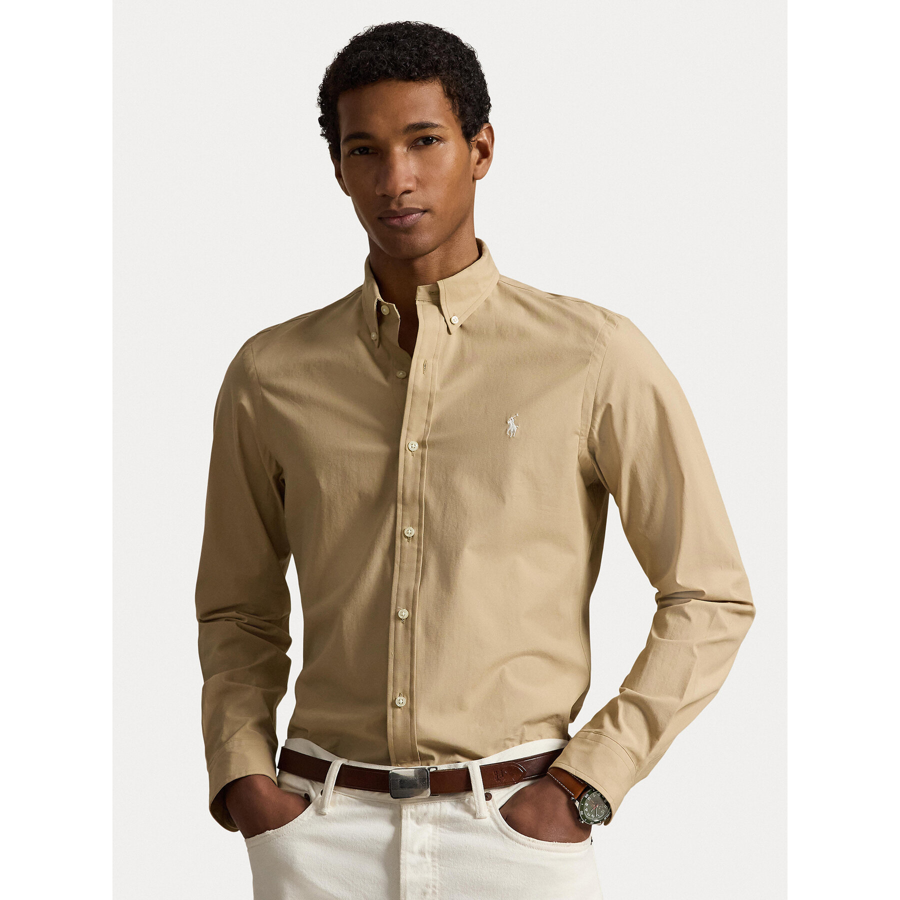 Polo Ralph Lauren Koszula 710929348501 Beżowy Regular Fit