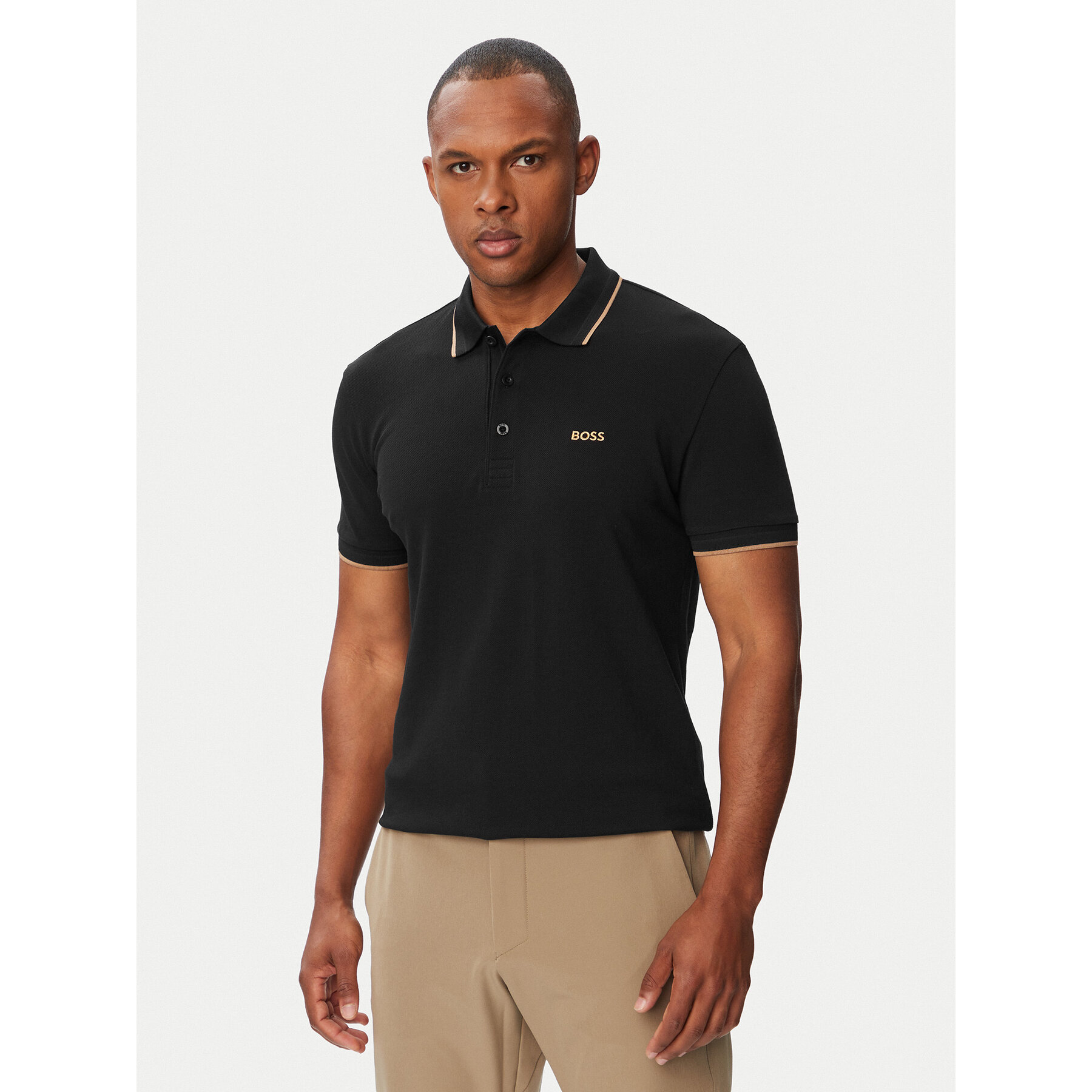 BOSS Polo Paddy 50469055 Szary Regular Fit