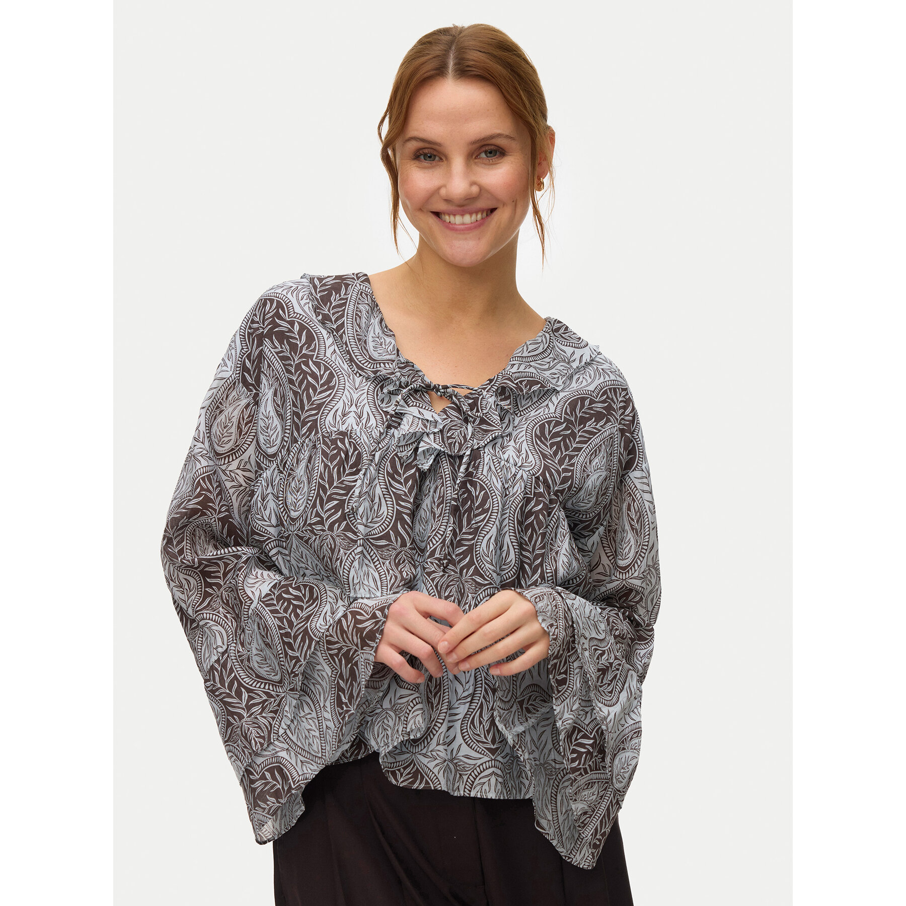 Vero Moda Bluzka Tara 10346962 Błękitny Regular Fit