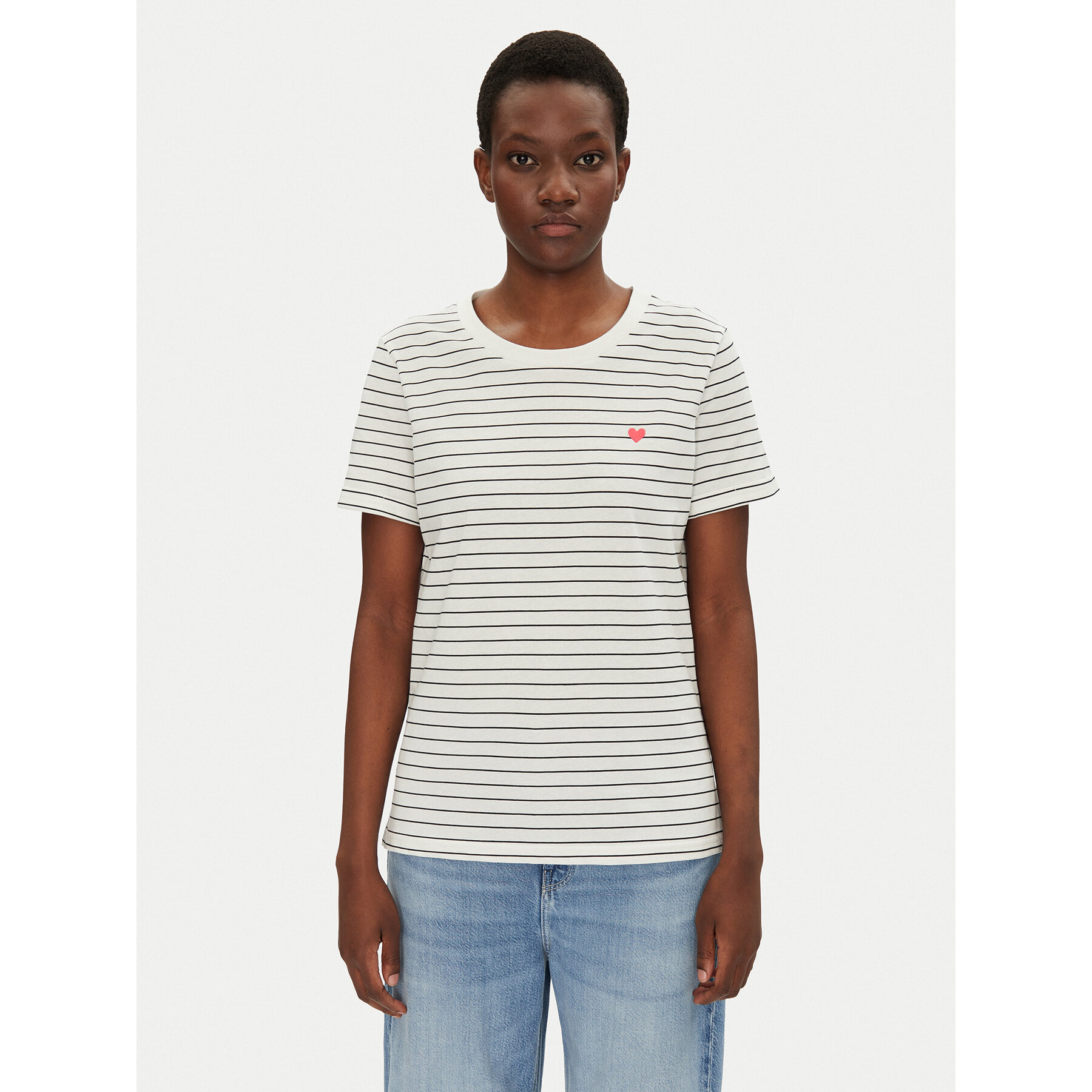 Fransa T-Shirt 20615521 Biały Regular Fit