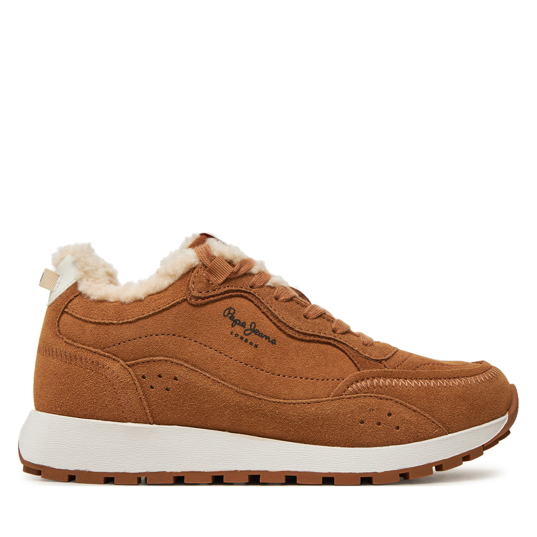 Pepe Jeans Sneakersy PLS60015 Brązowy