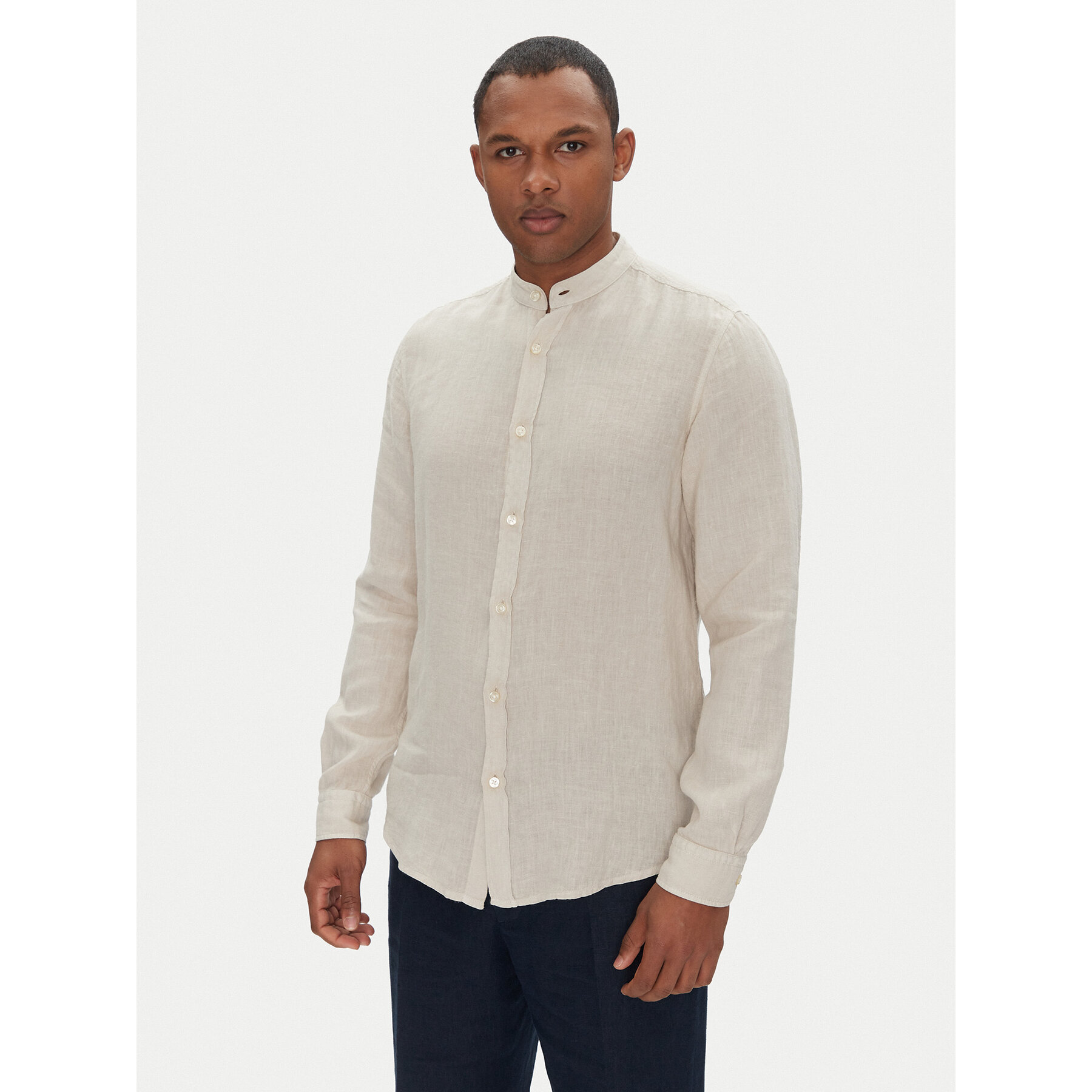 BOSS Koszula 50537369 Beżowy Regular Fit