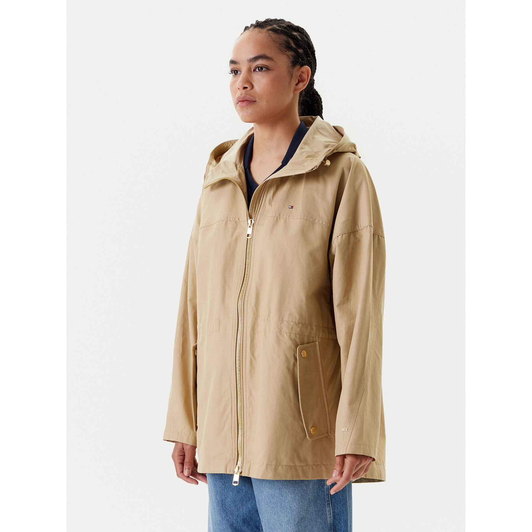 Tommy Hilfiger Parka WW0WW45621 Beżowy Regular Fit