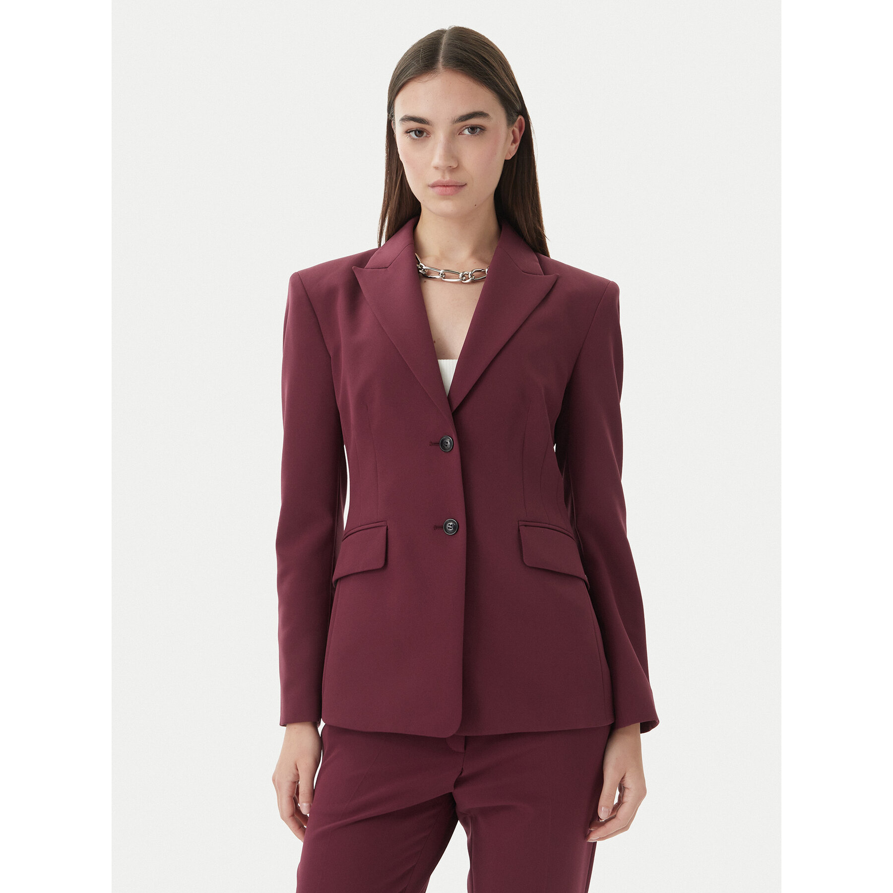 HUGO Marynarka Asmalla-1 50533901 Fioletowy Slim Fit
