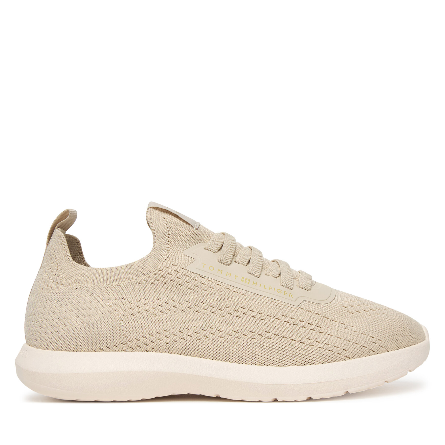 Tommy Hilfiger Sneakersy Th Knit Extralight Runner FW0FW09112 Beżowy