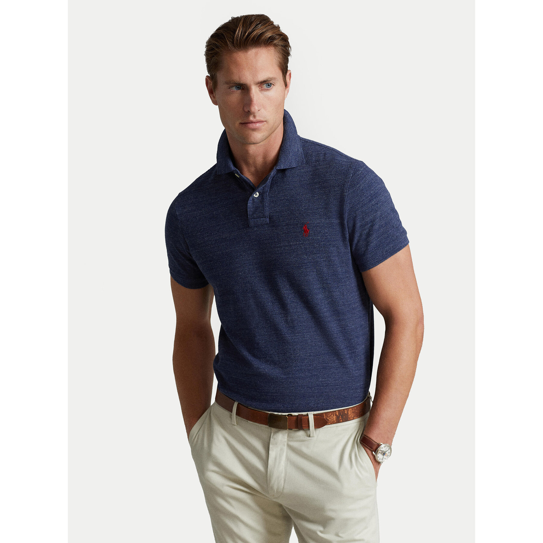 Polo Ralph Lauren Polo 710666998005 Niebieski Regular Fit