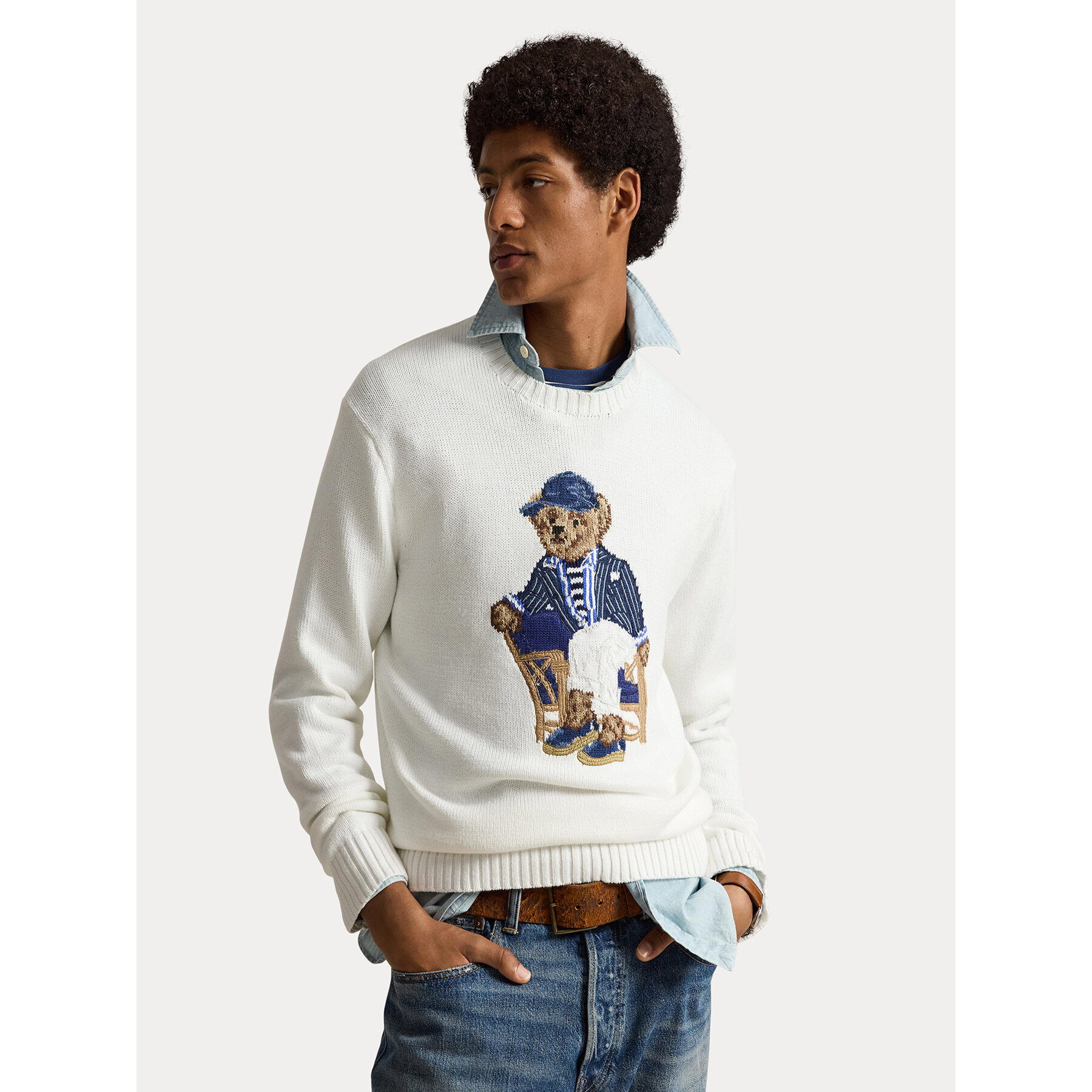 Polo Ralph Lauren Bluza 710B19758001 Biały Regular Fit