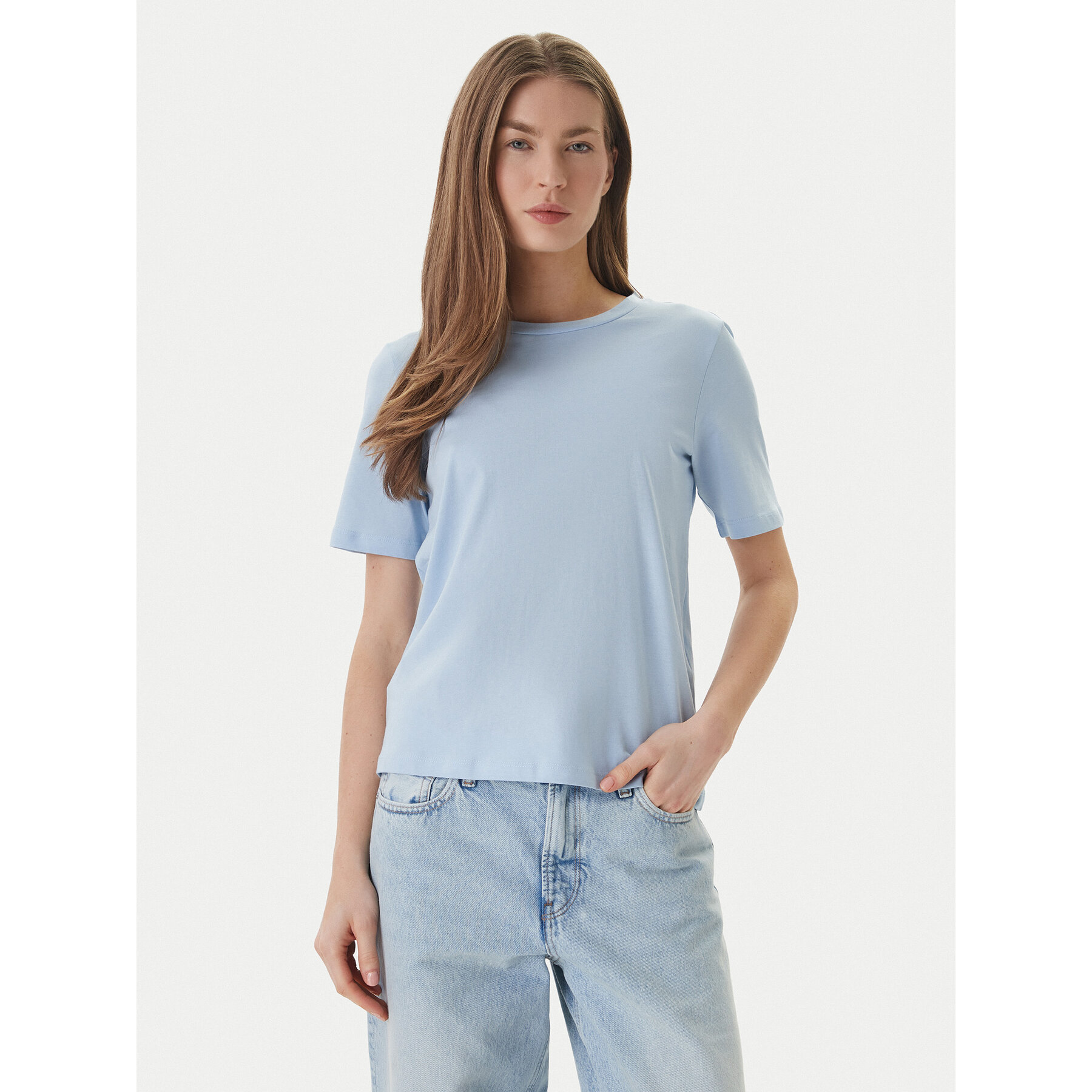 ONLY T-Shirt 15270390 Błękitny Regular Fit