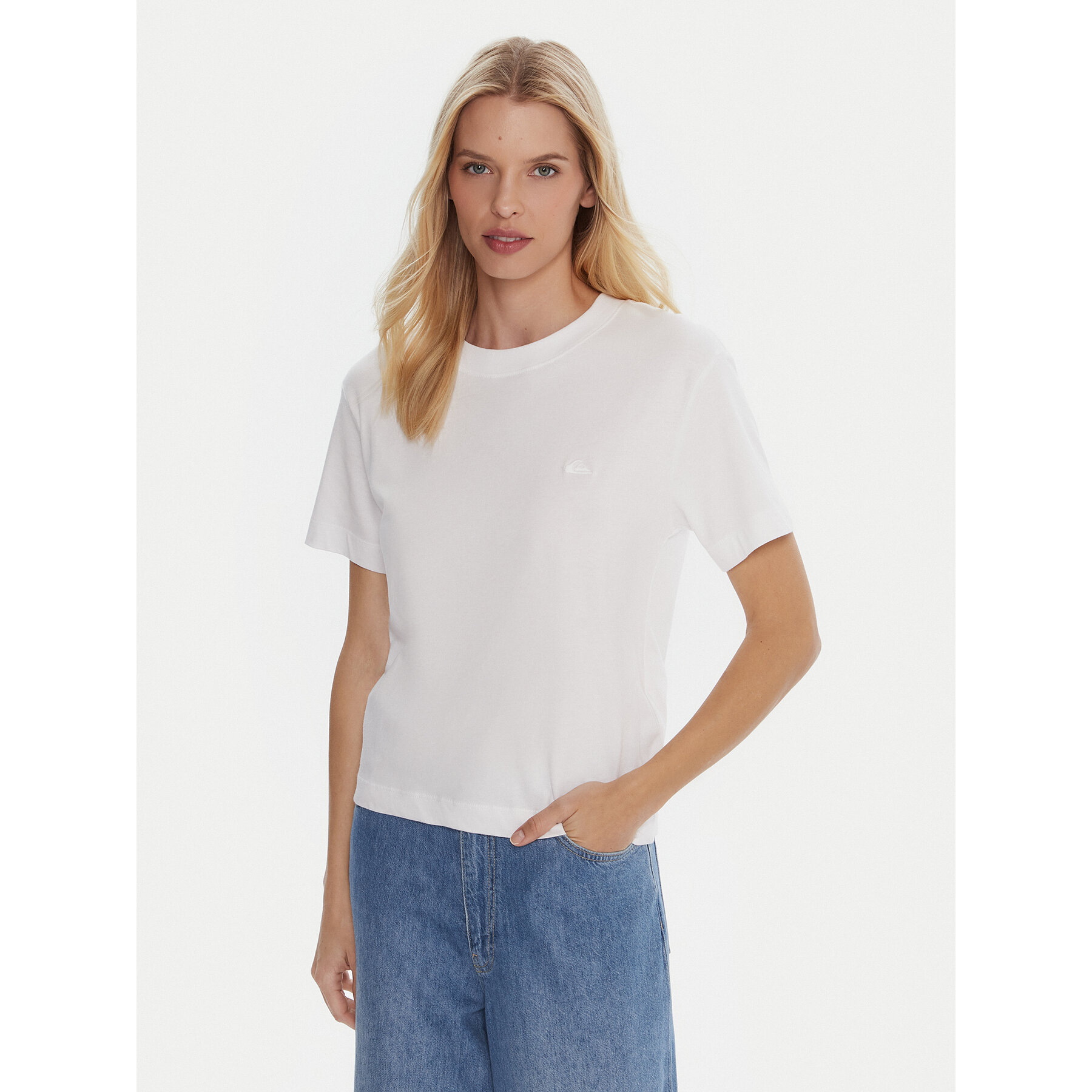 Quiksilver T-Shirt Essential EQWZT03196 Biały Regular Fit