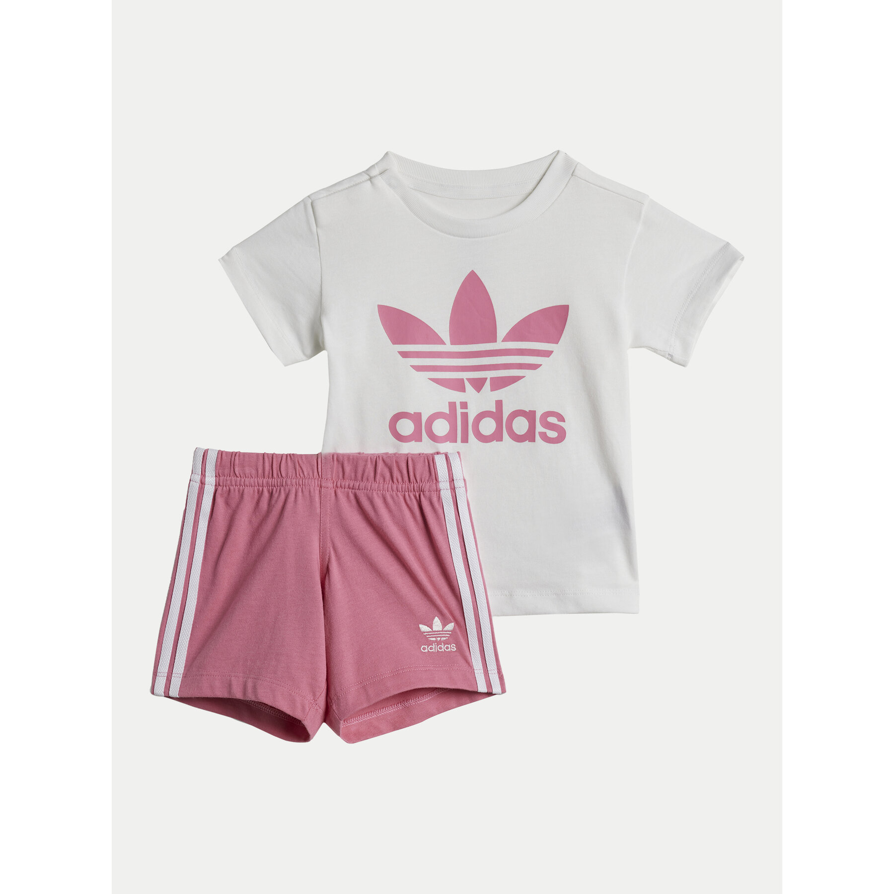adidas Komplet t-shirt i spodenki JE0523 Różowy Regular Fit