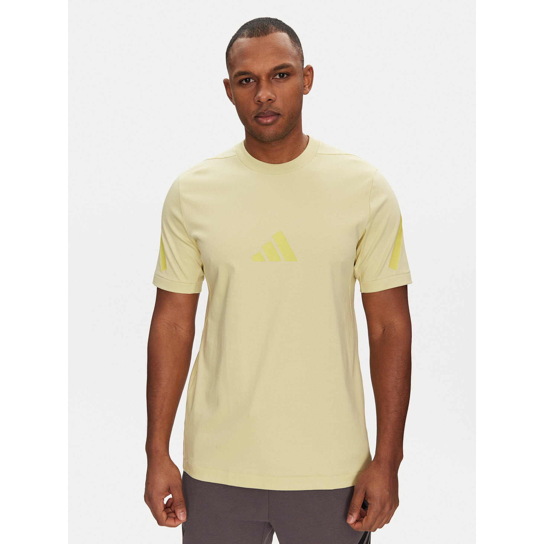 adidas T-Shirt Z.N.E. JD5981 Żółty Regular Fit