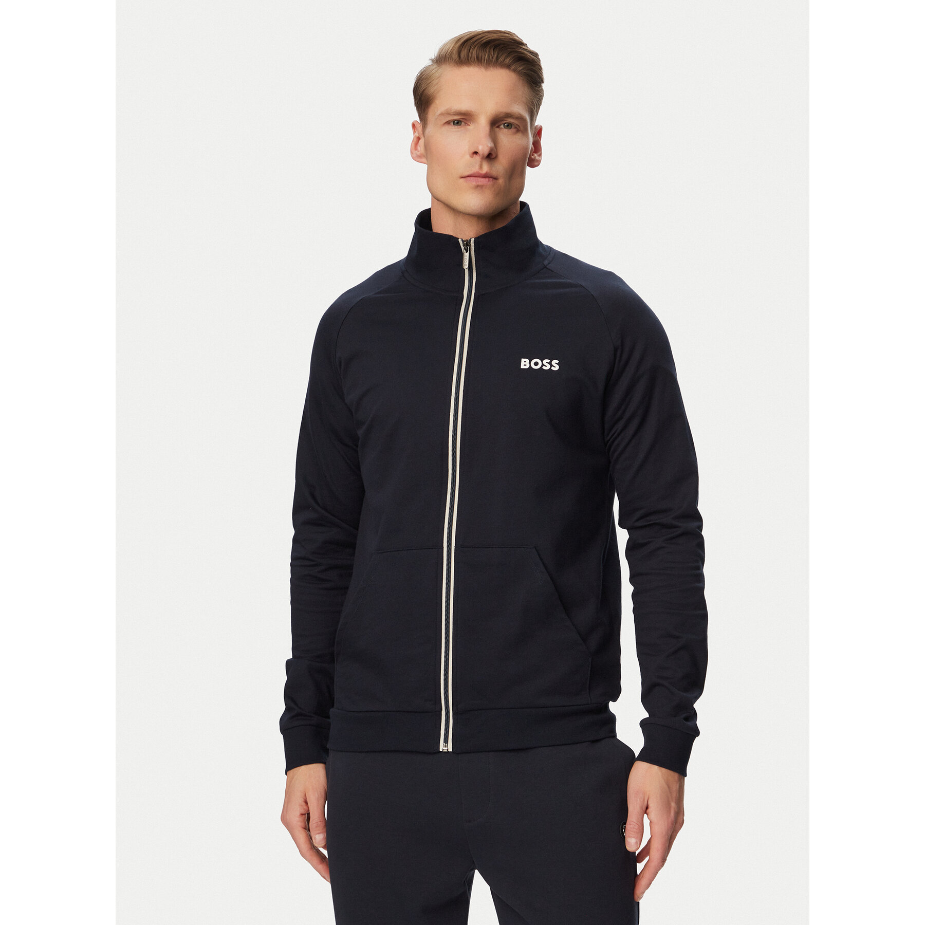 BOSS Bluza Authentic Jacket Z 50545564 Granatowy Regular Fit