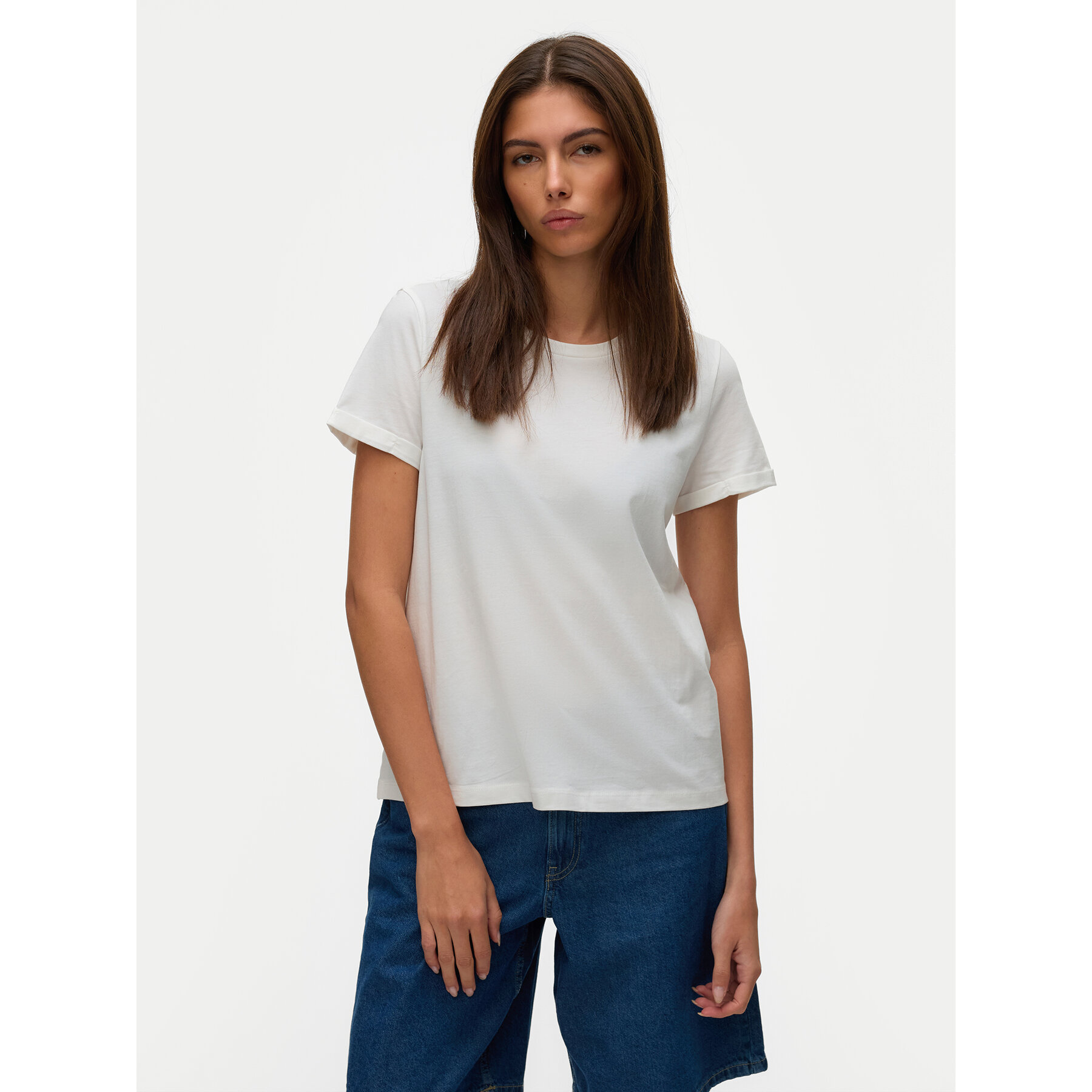 Vero Moda T-Shirt Blair 10325914 Biały Regular Fit