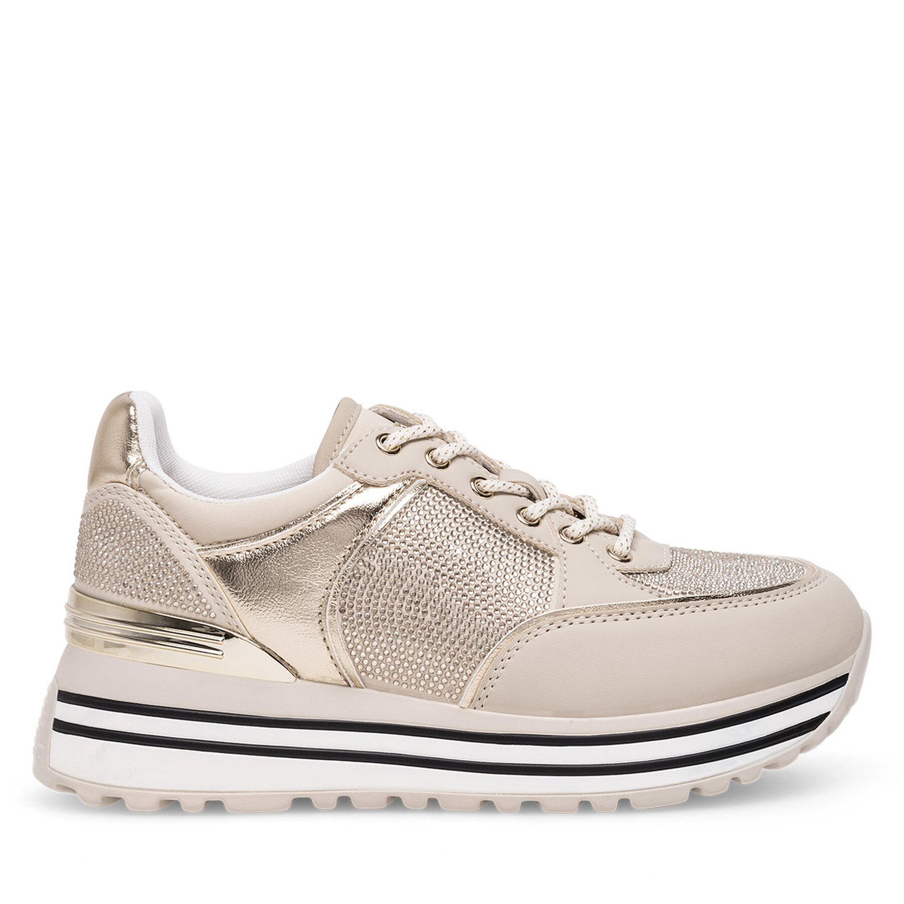 Eva Minge Sneakersy WYL3795-1 Beżowy