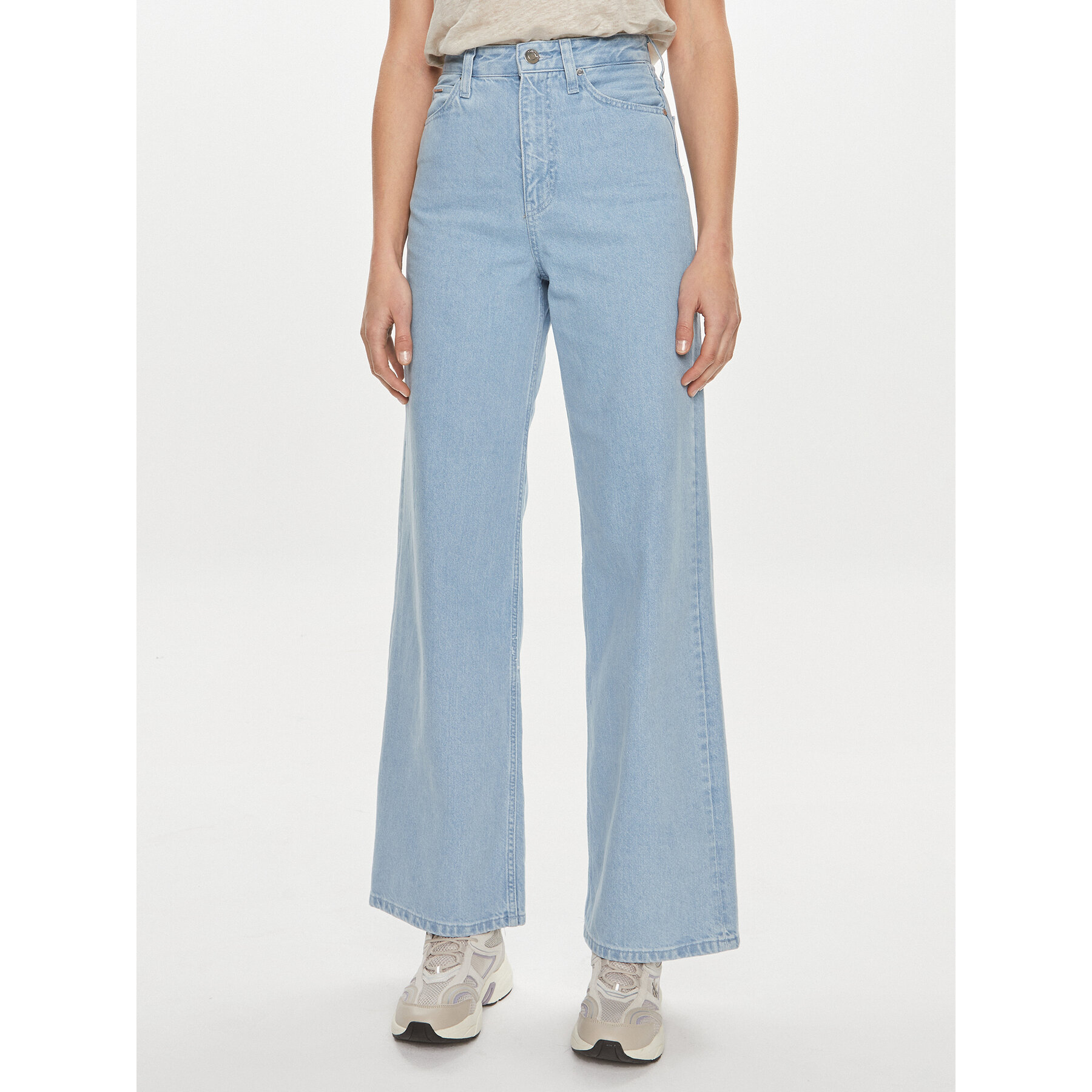 Calvin Klein Jeansy K20K206579 Niebieski Wide Leg