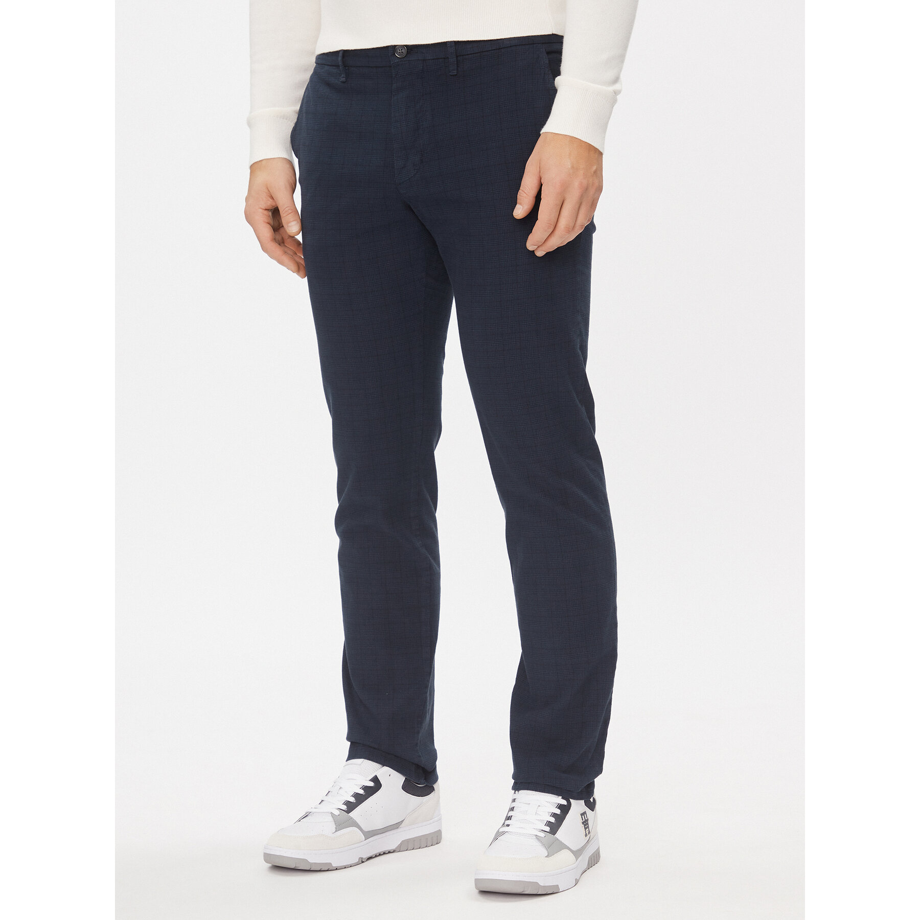 Tommy Hilfiger Chinosy Denton MW0MW32935 Granatowy Slim Fit