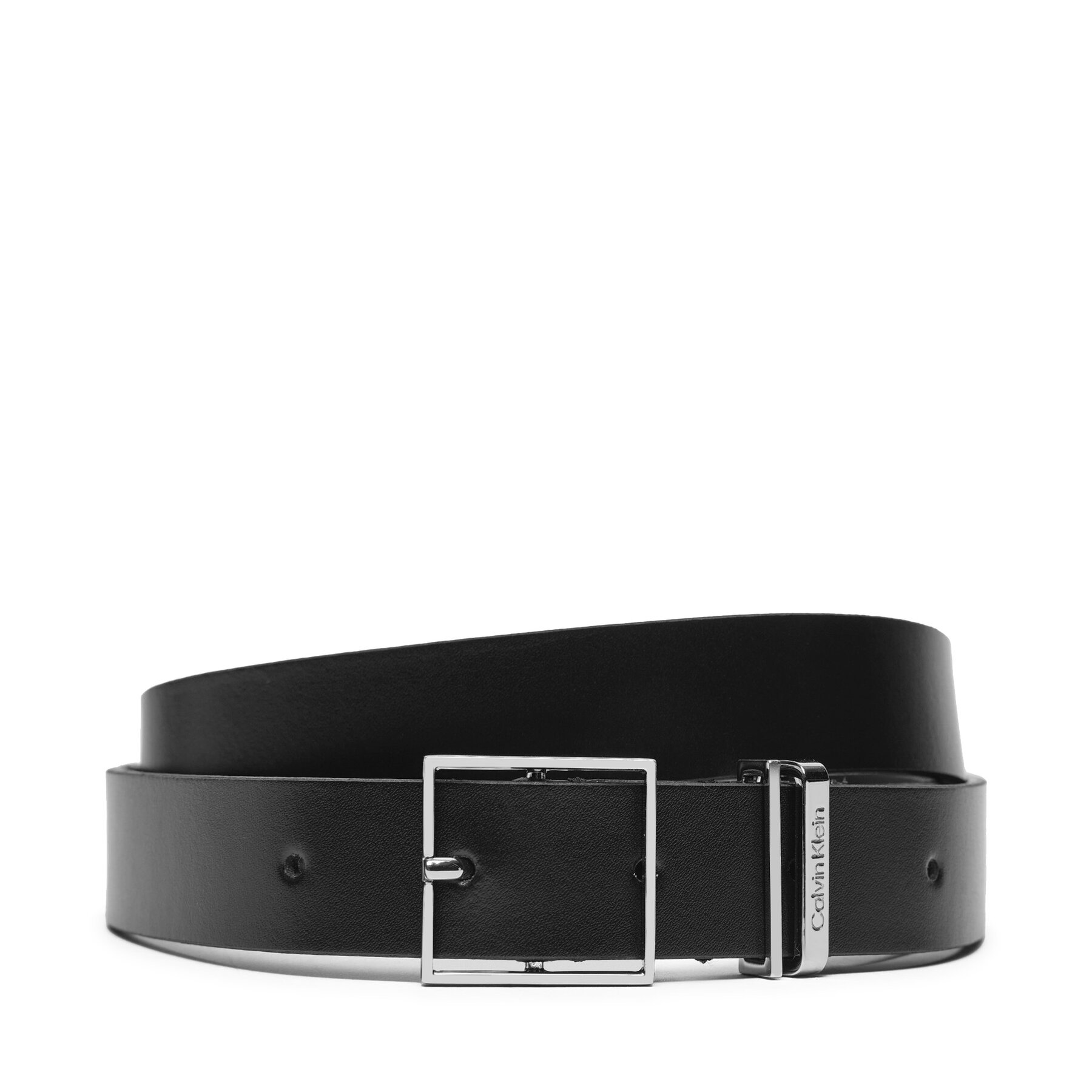 Calvin Klein Pasek Damski Branded Loop Square Belt 2.5 K60K612866 Czarny