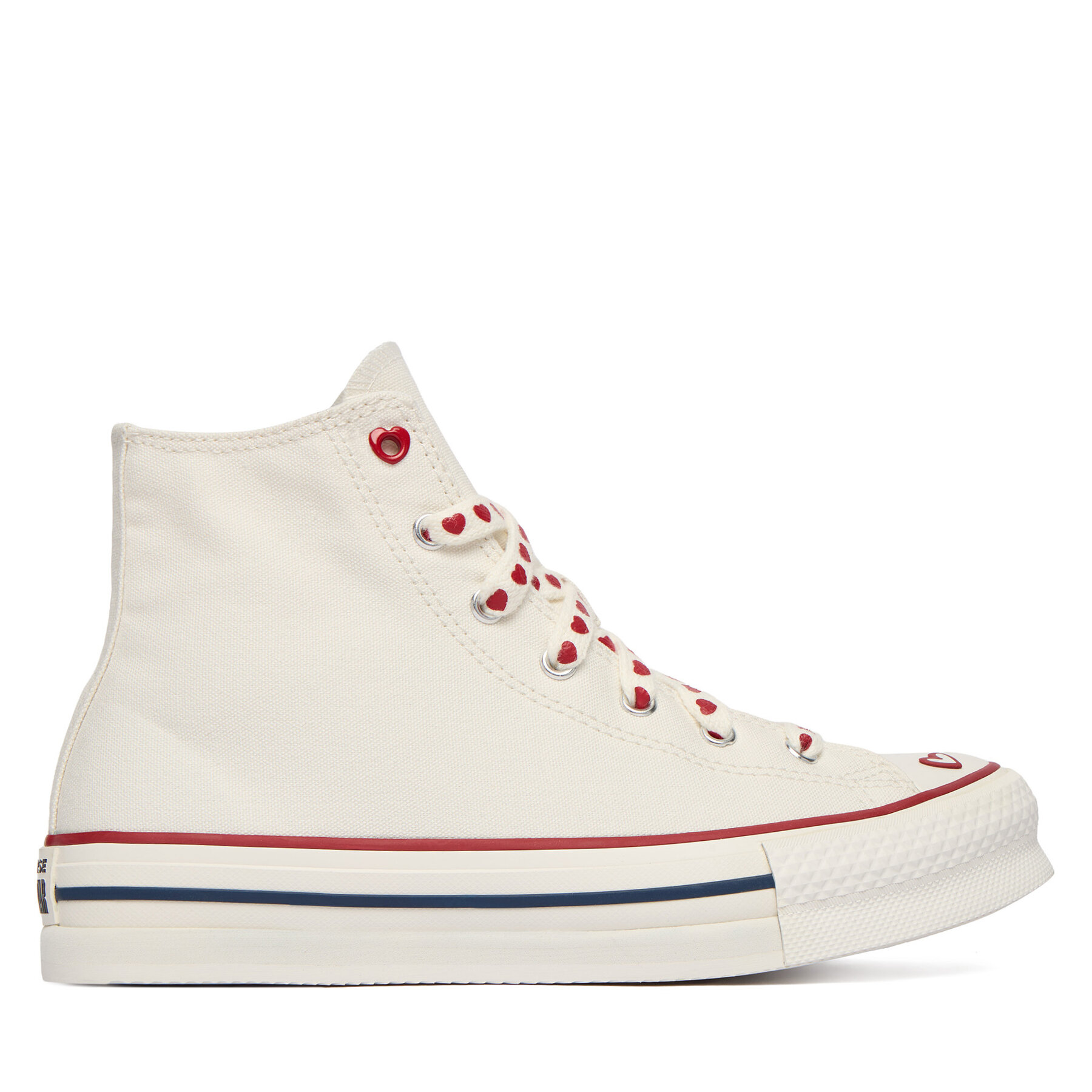 Converse Trampki Chuck Taylor All Star Lift Platform Hearts A19062C Écru