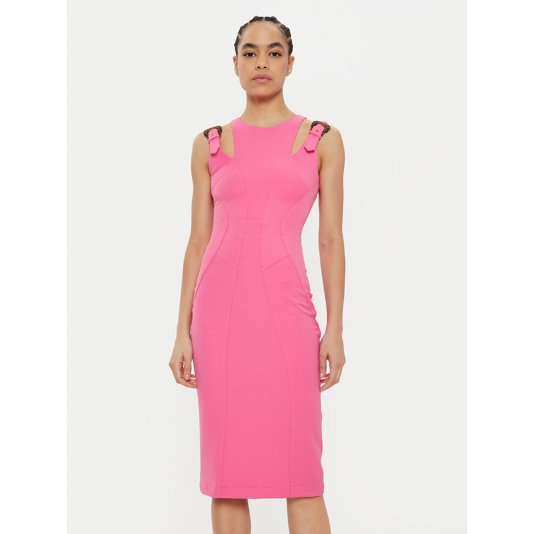 Versace Jeans Couture Sukienka koktajlowa 78HAO913 N0356 Różowy Regular Fit