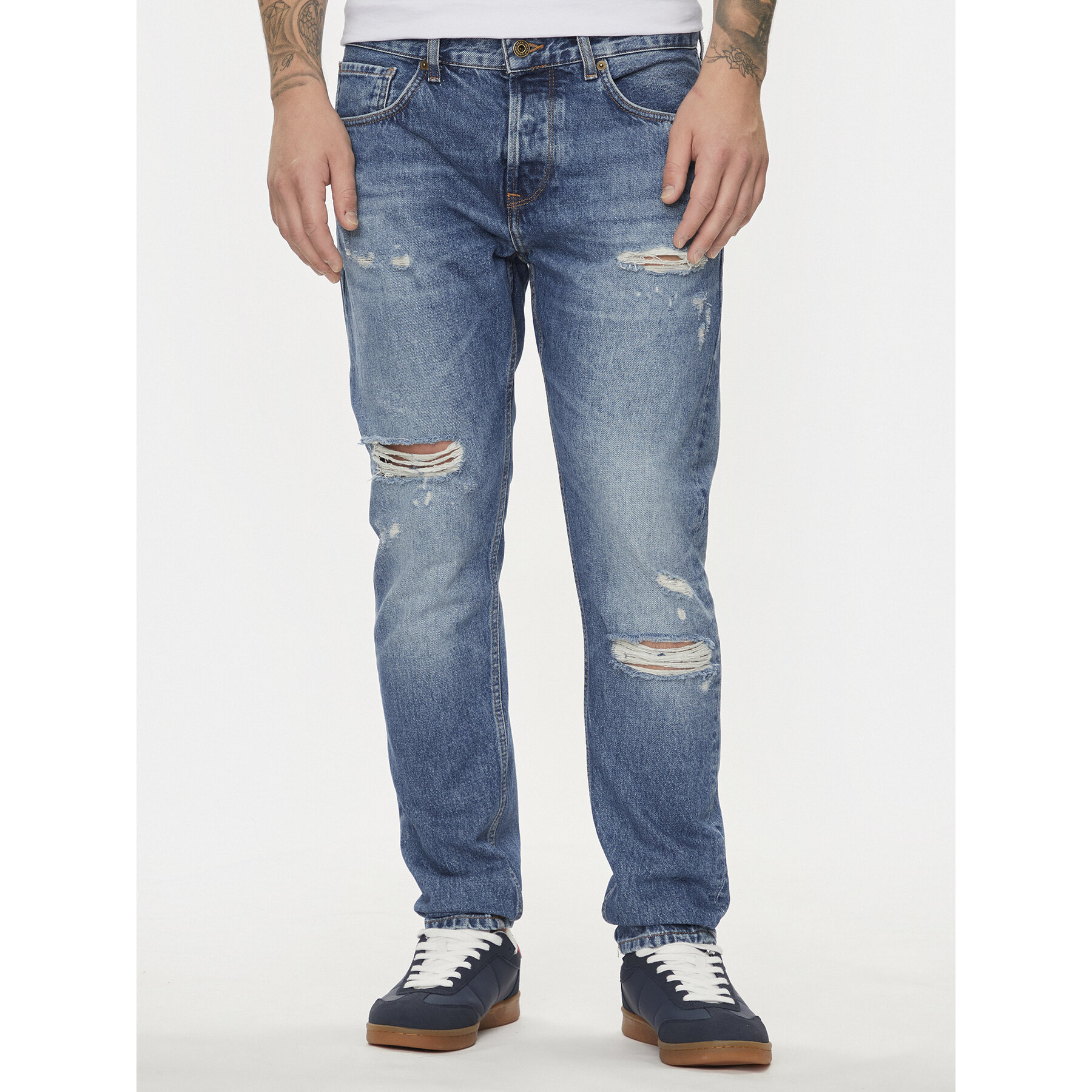 Pepe Jeans Jeansy PM207392 Niebieski Tapered Fit
