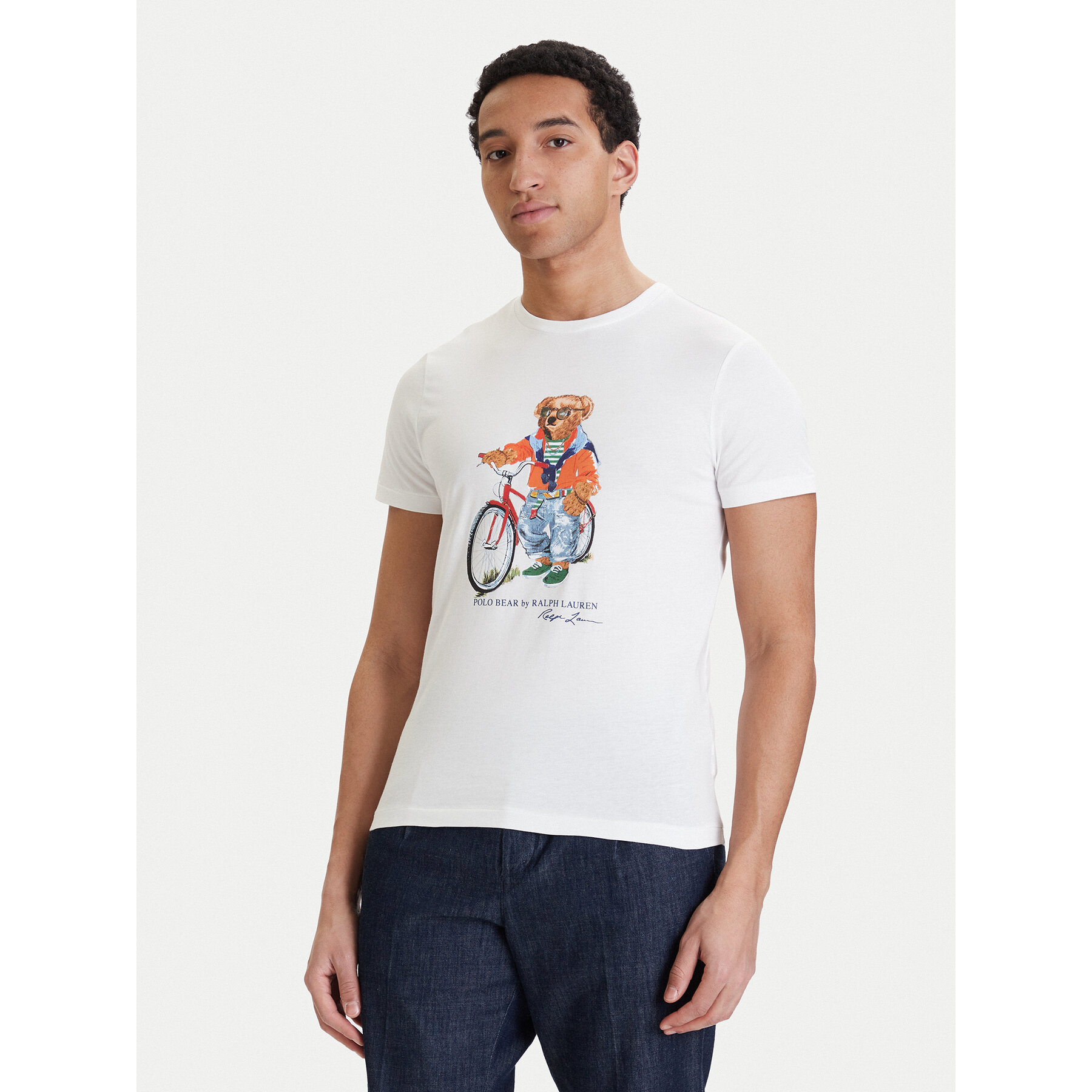 Polo Ralph Lauren T-Shirt 710B16612002 Biały Regular Fit
