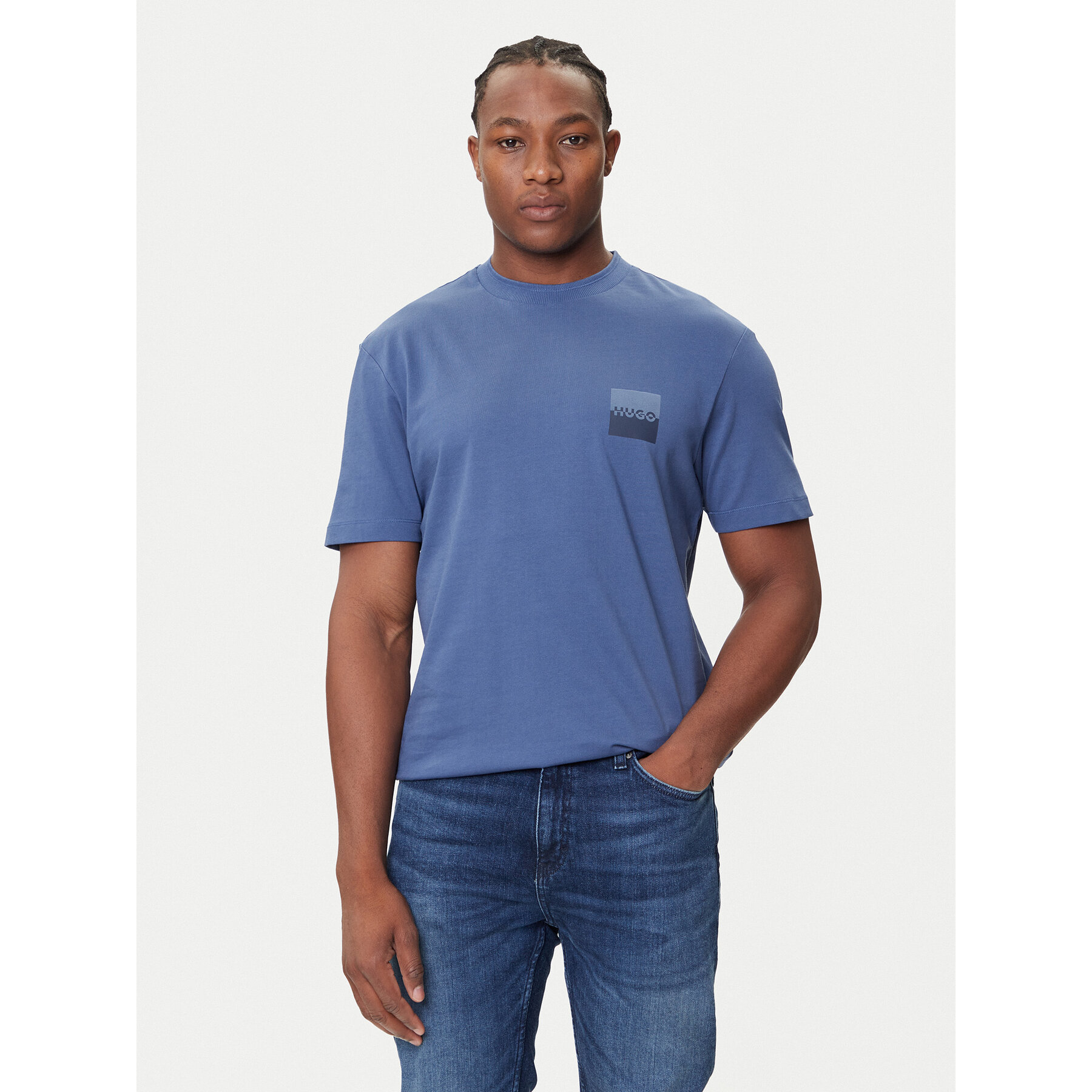 HUGO T-Shirt Dusplito 50542816 Niebieski Relaxed Fit