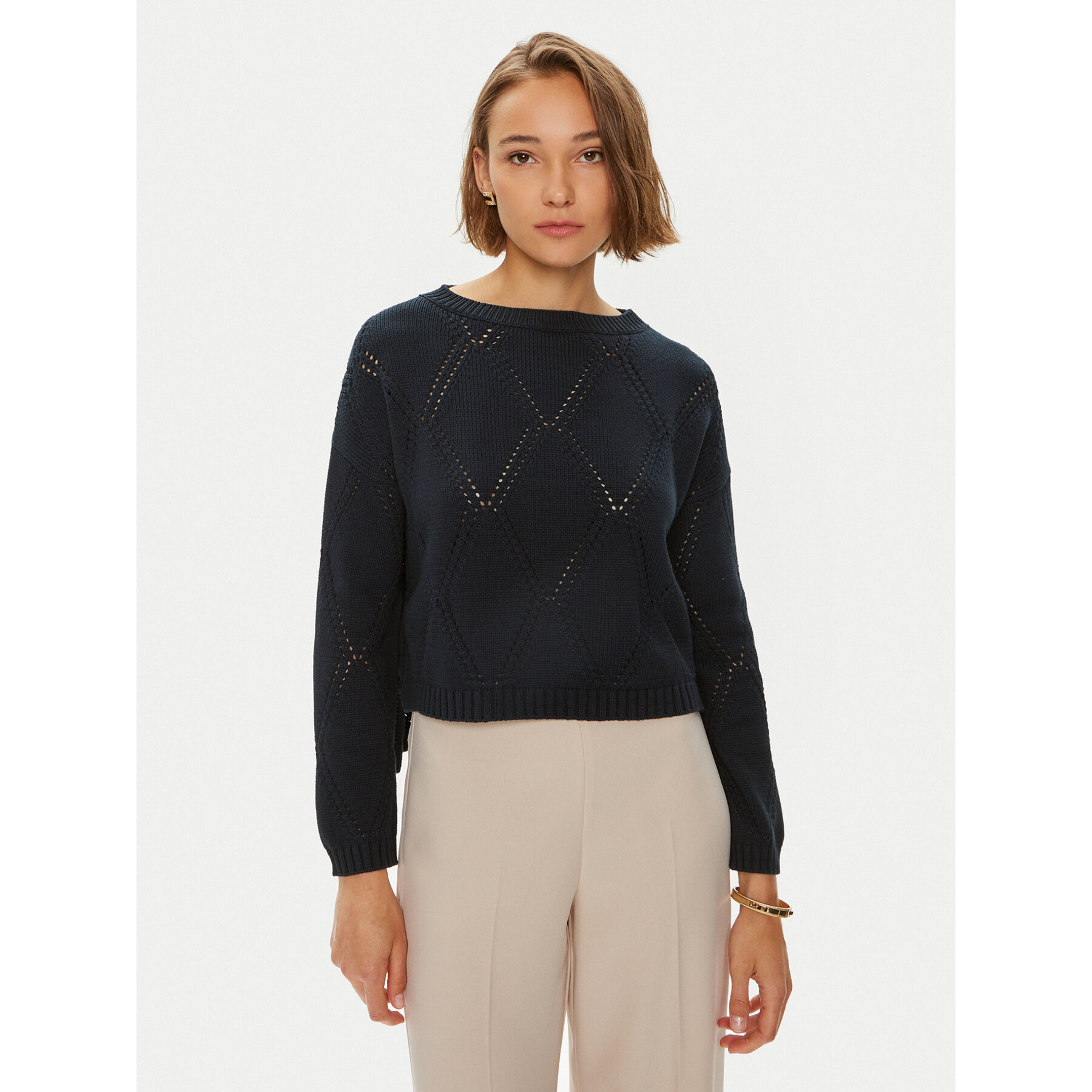 Weekend Max Mara Sweter Abbozzi 2425366161 Granatowy Slim Fit