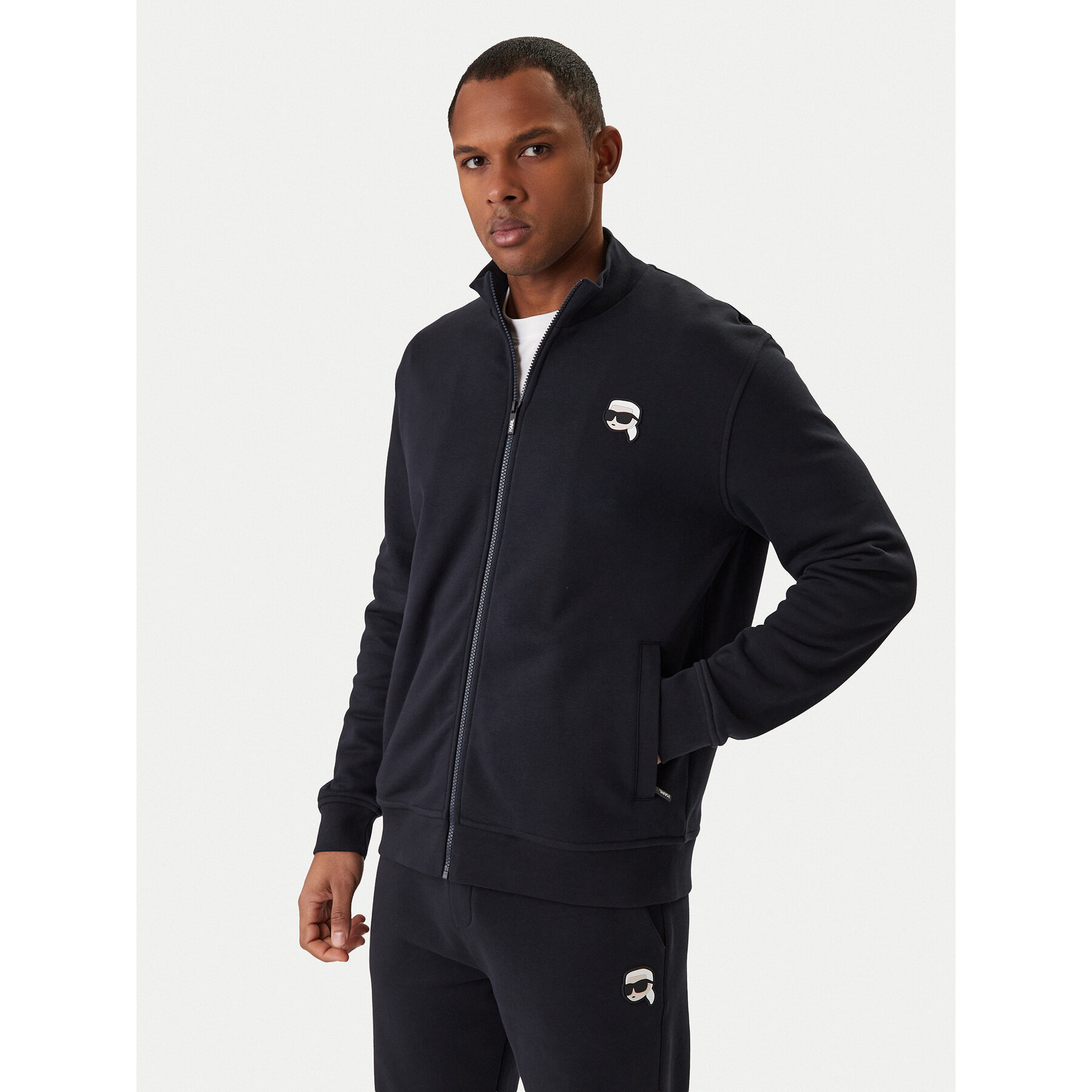 KARL LAGERFELD Bluza 705712 561900 Granatowy Regular Fit