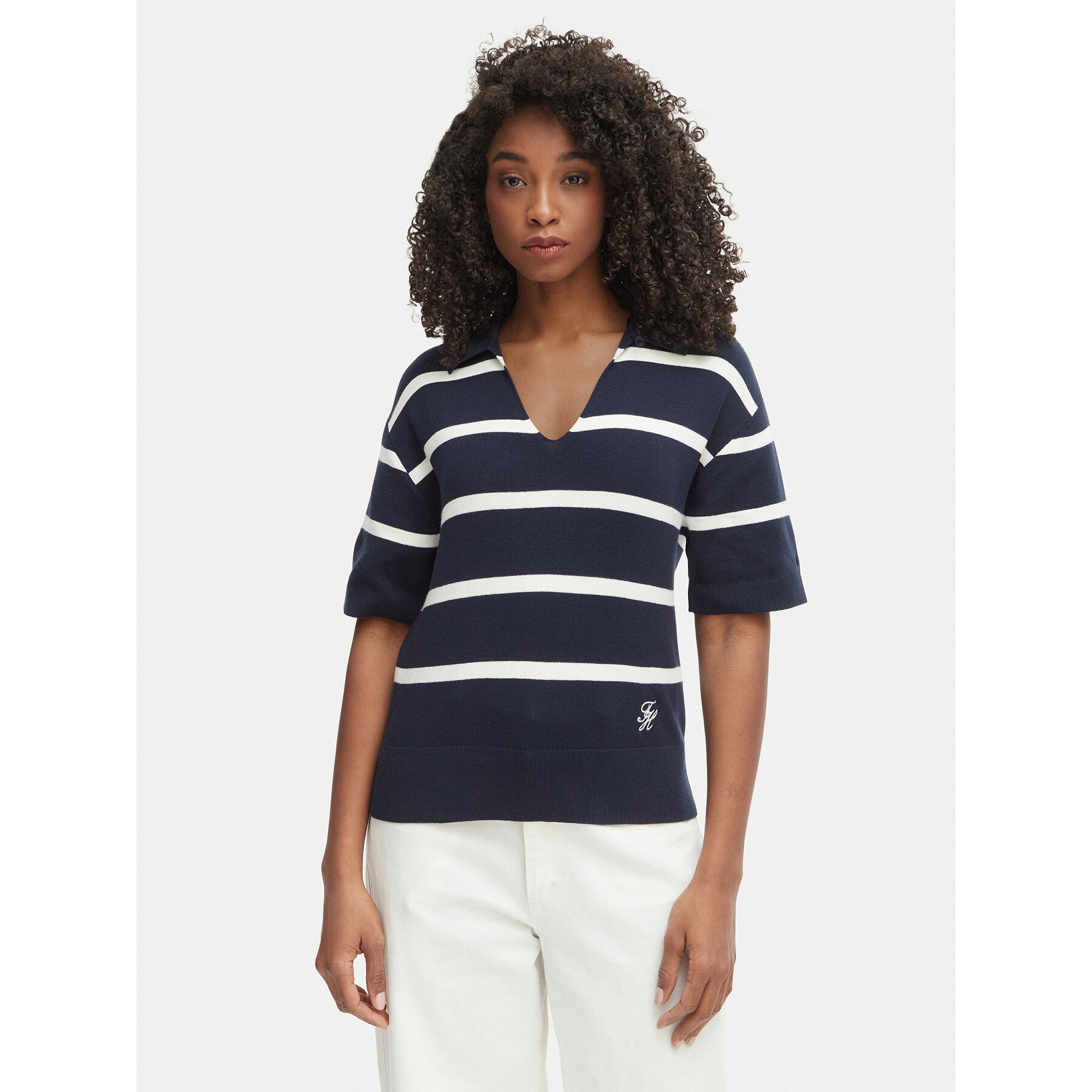Tommy Hilfiger Sweter WW0WW45400 Granatowy Regular Fit