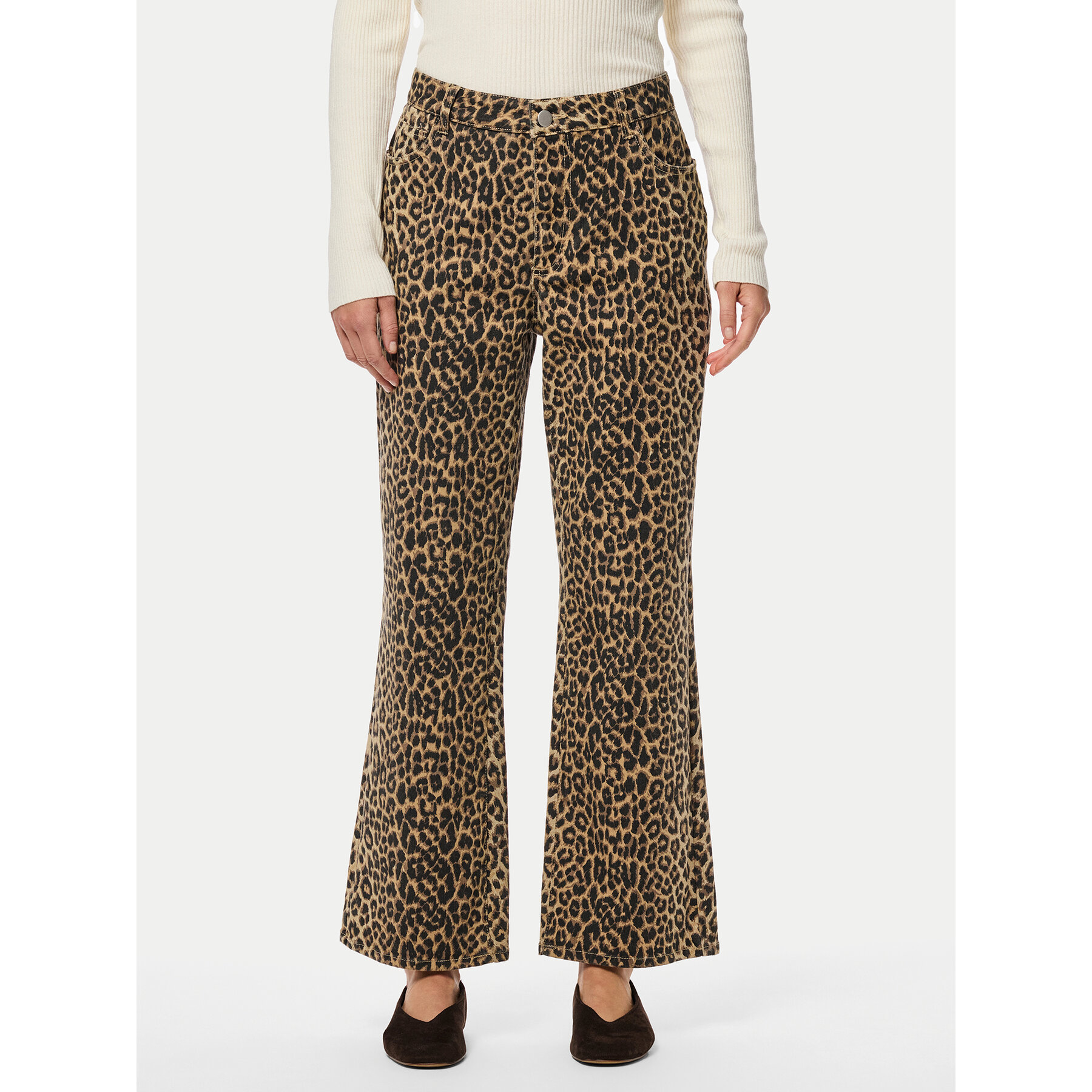 Pieces Jeansy Salume 17156943 Brązowy Straight Fit